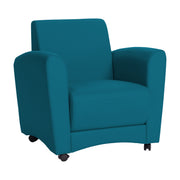 Pro Series Upholstered Mobile Common Area Chair - Teal