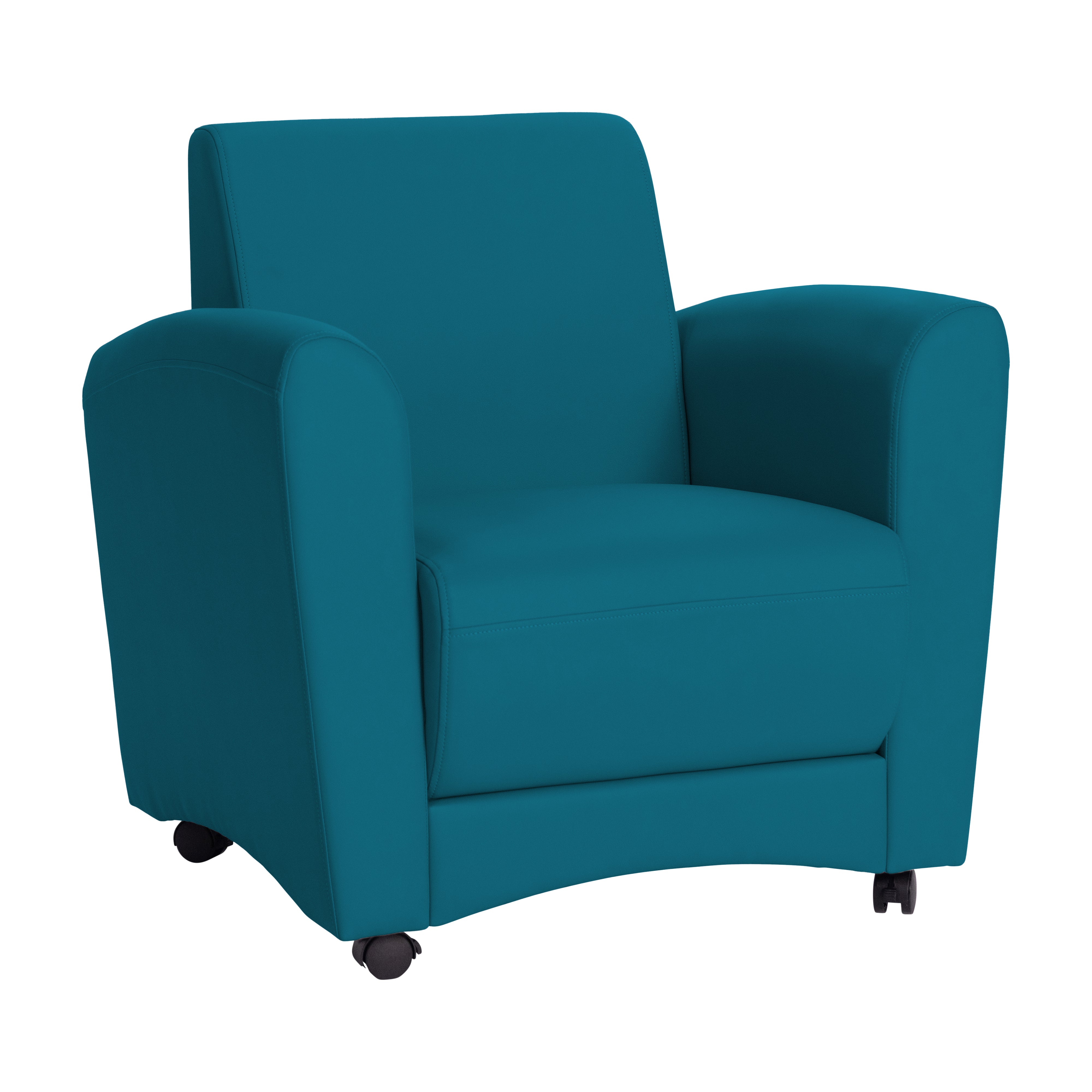 Pro Series Upholstered Mobile Common Area Chair - Teal