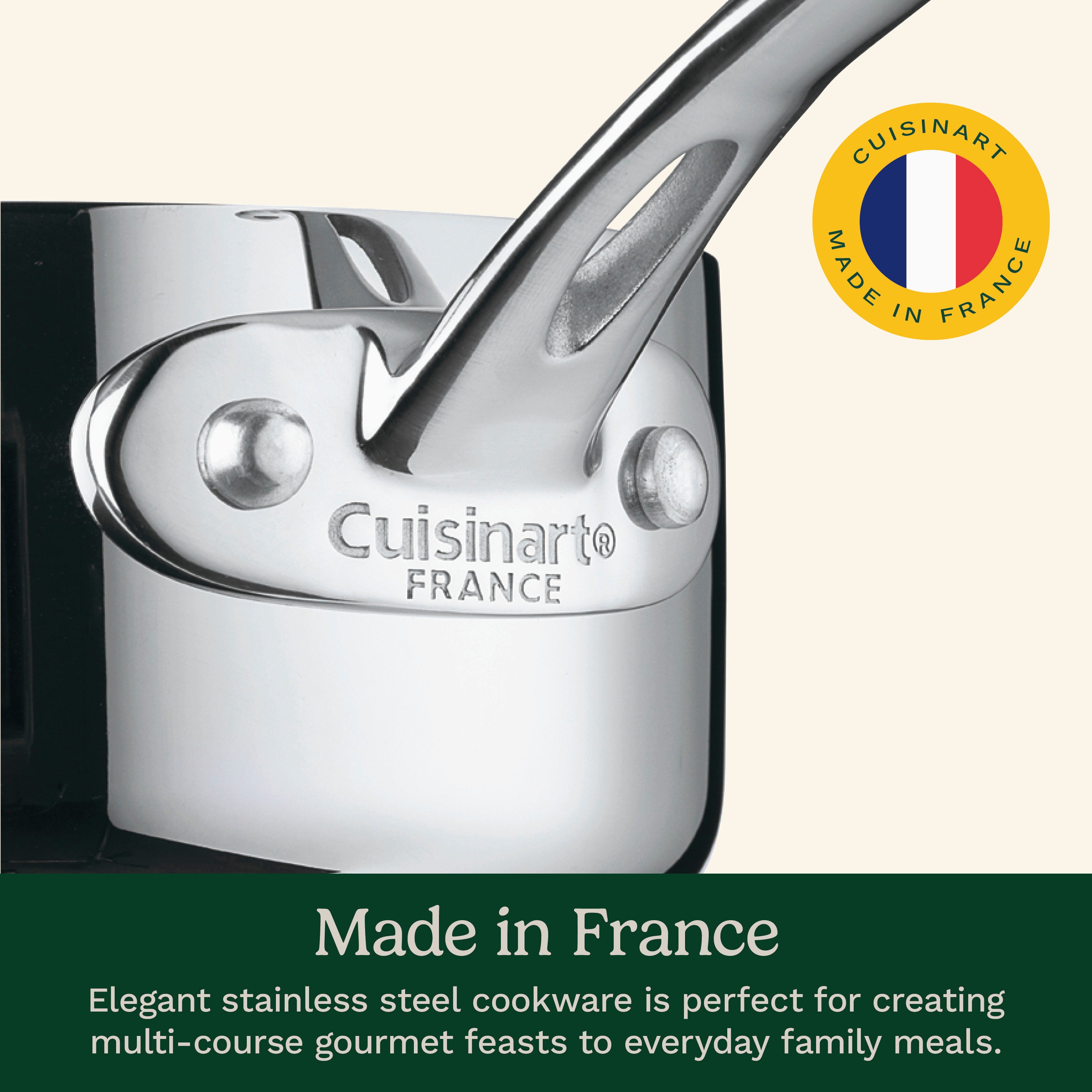 French Classic Tri-Ply Stainless Cookware 10 Piece Set