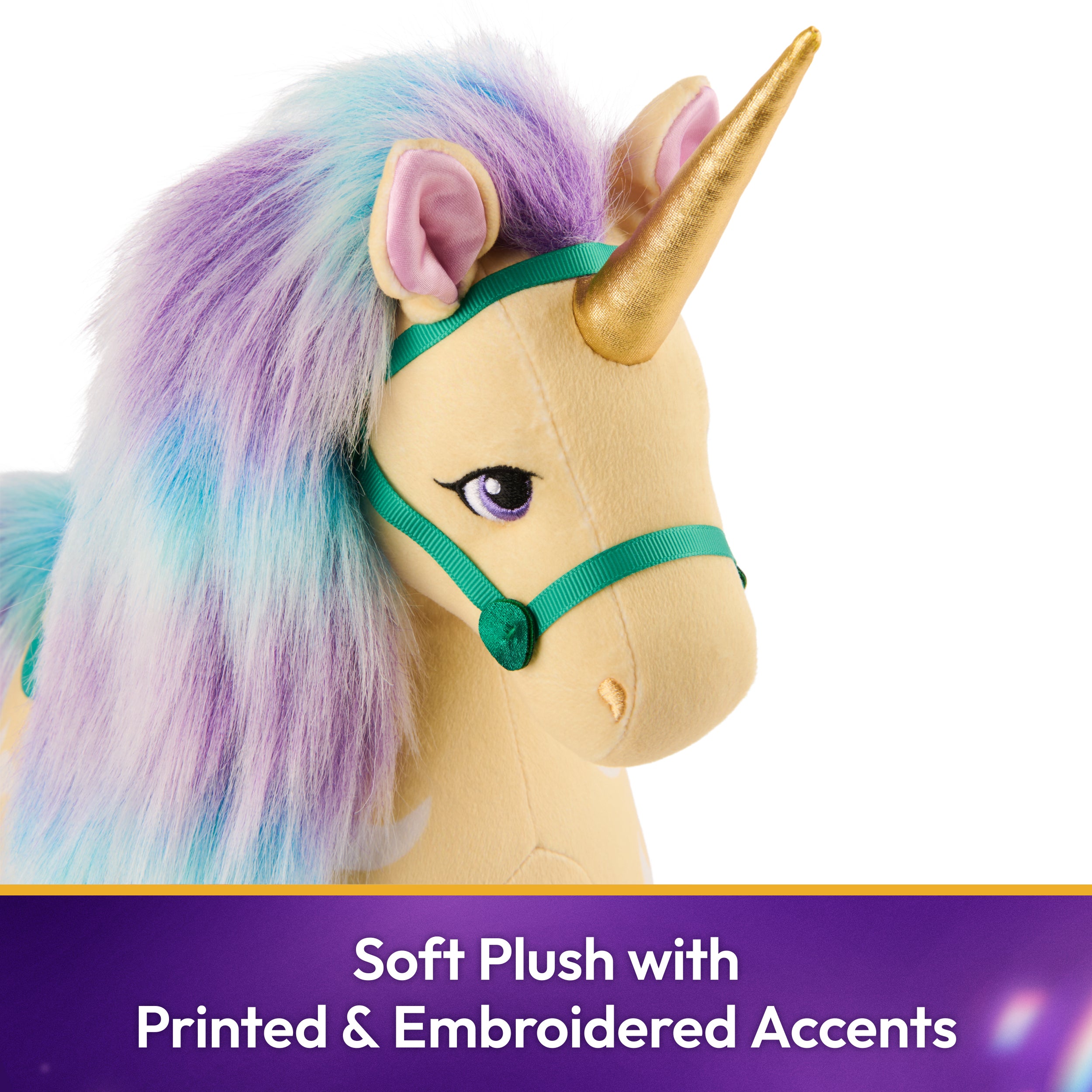 Unicorn Academy Official Leaf Plush Toy,  Unicorn Stuffed Animal, Toys for Girls Ages 1 & Up, Yellow, 15”