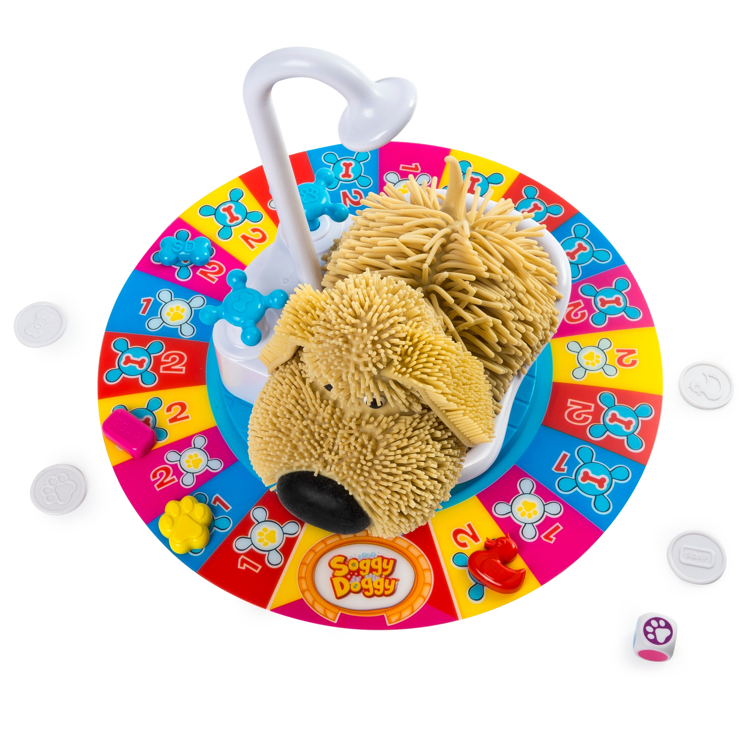 Spin Master Games, Soggy Doggy, The Award-Winning Wet & Silly Kids Board Game for Family Game Night, Interactive Dog Toy, Screenless Activity for Kids & Family, 2-4 Players, for Ages 4 & Up