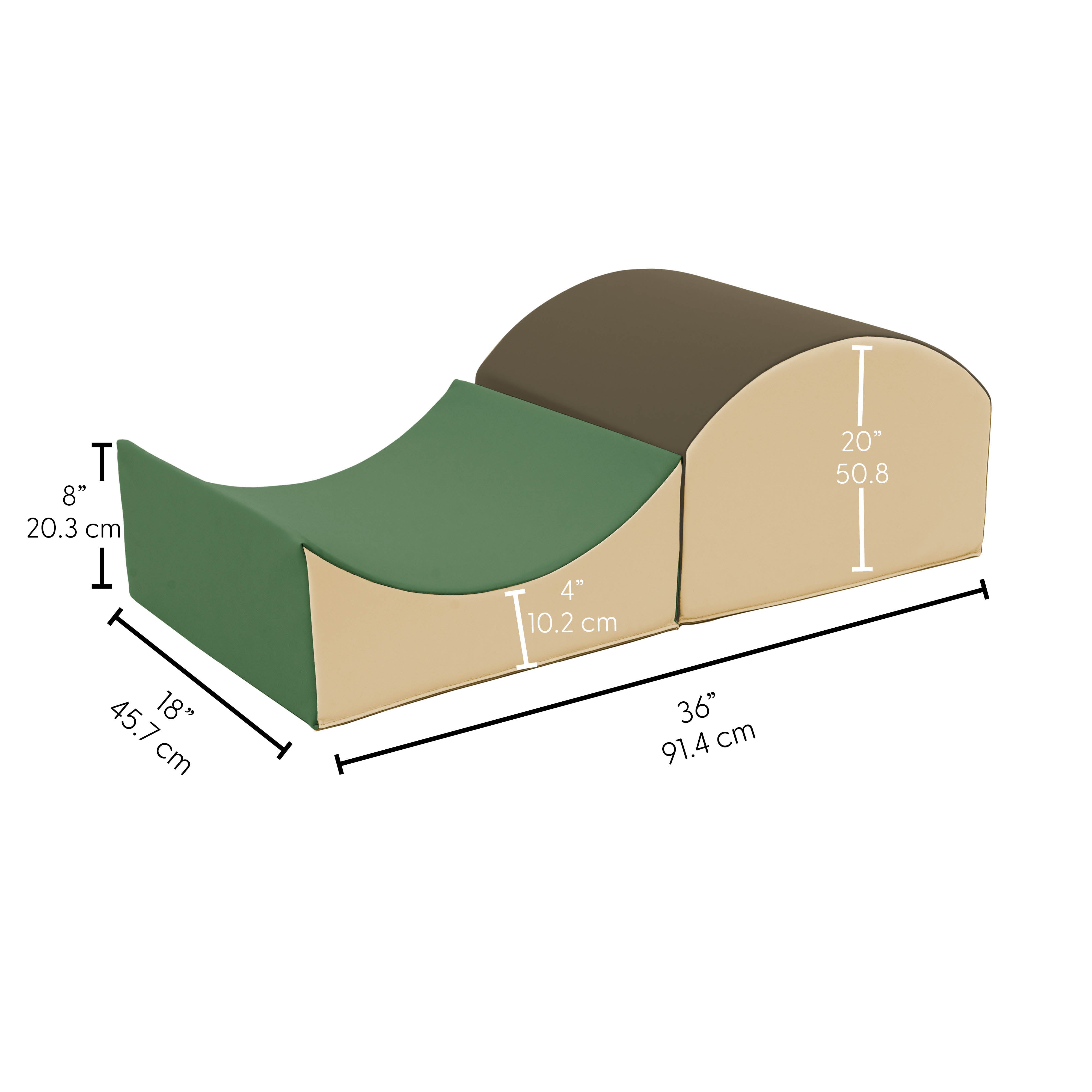 SoftScape Curvy In and Out Playtime Climber, 2-Piece - Earthtone