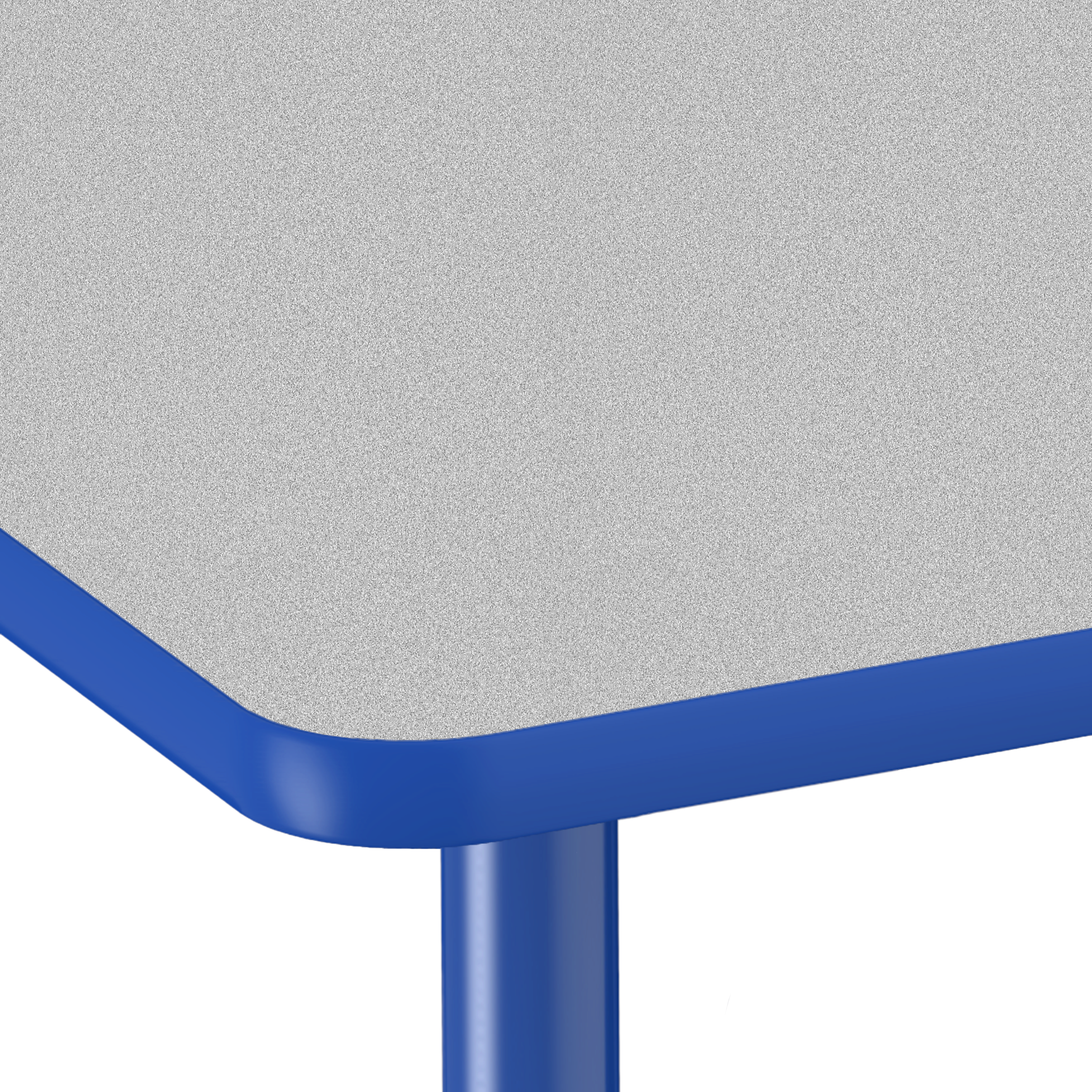 48" Round Thermofused Activity Table with Adjustable Chunky Legs - Gray/Blue