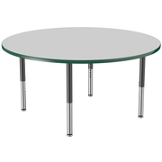 60" Round T-Molding Activity Table with Adjustable Super Legs - Gray/Green/Black