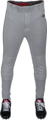 Rawlings Adult Launch Piped Pro Taper Fit Pant  - Small - Blue Gray/Black
