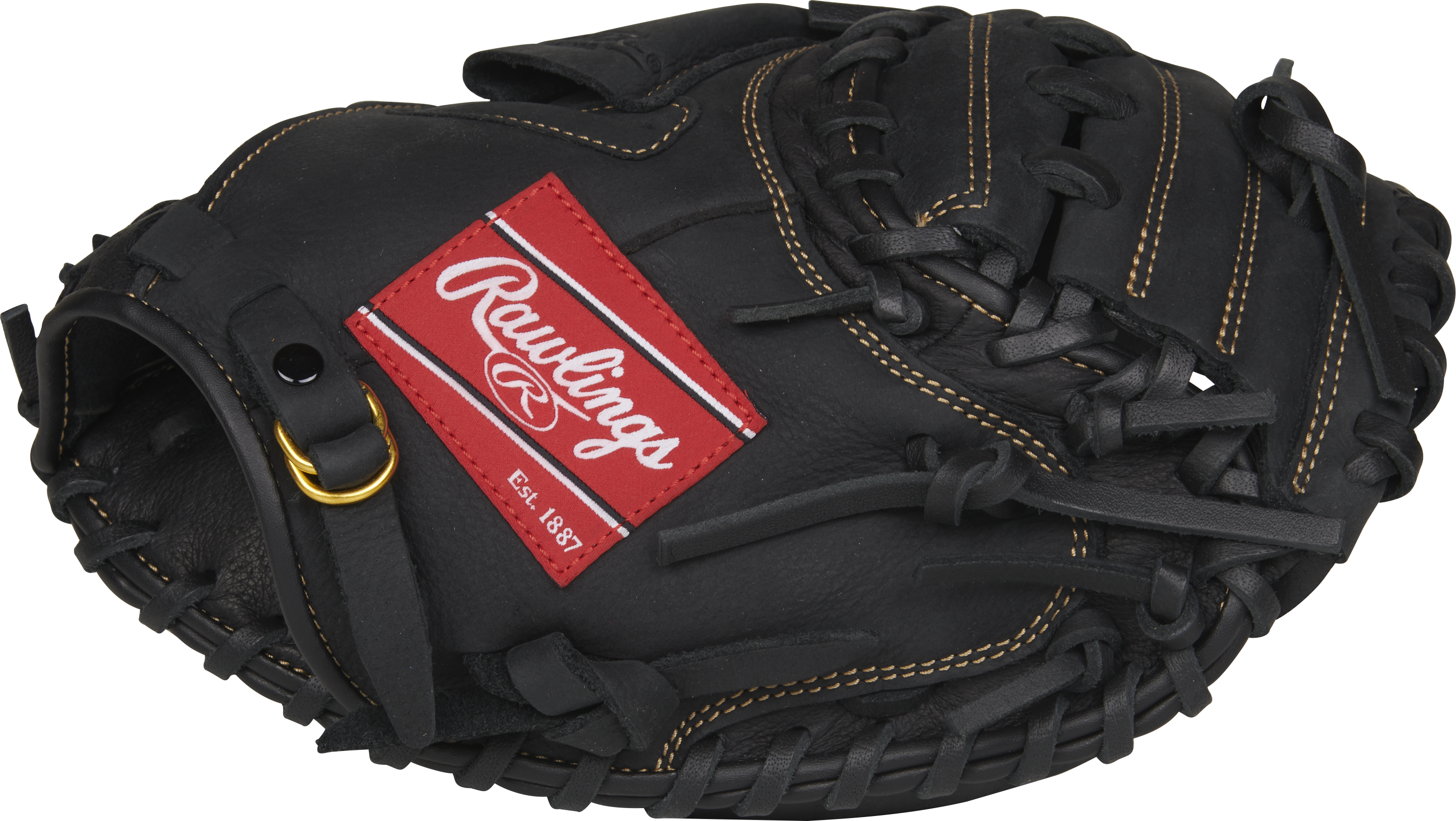 Rawlings Renegade Series Catchers Mitt  Youth 31.5-Inch Baseball Glove - Left Hand Thrower - Black