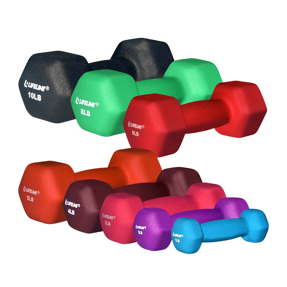 3Lb Hex Neoprene Dumbbell - Pink