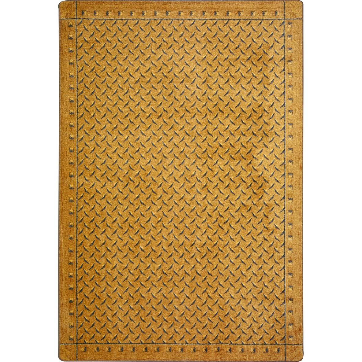 Diamond Plate 10'9" x 13'2" area rug in color Gold