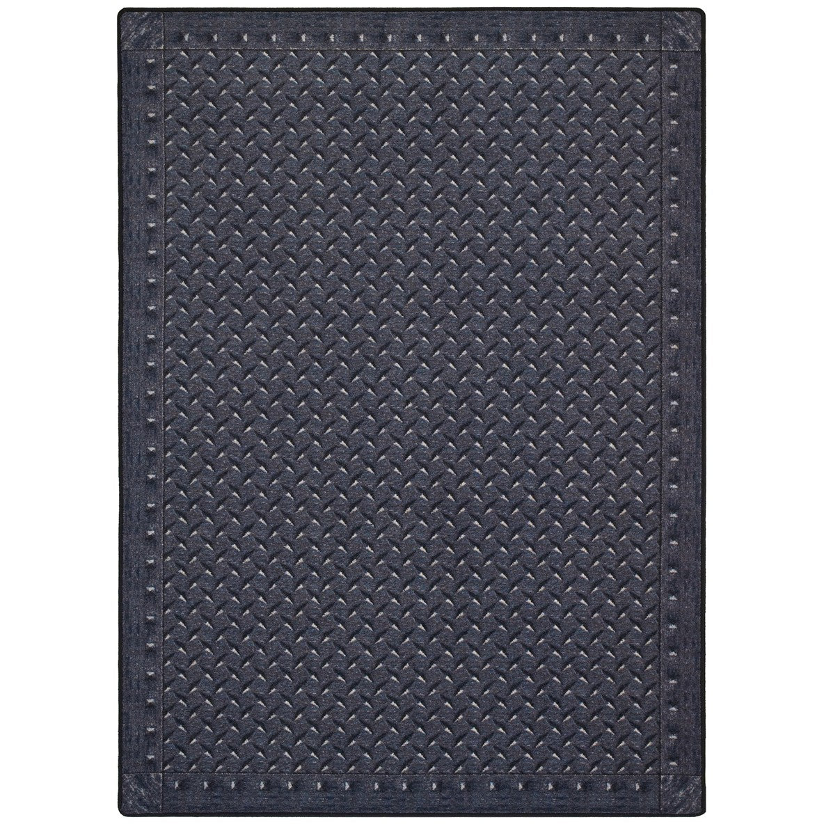 Diamond Plate 10'9" x 13'2" area rug in color Steel Blue