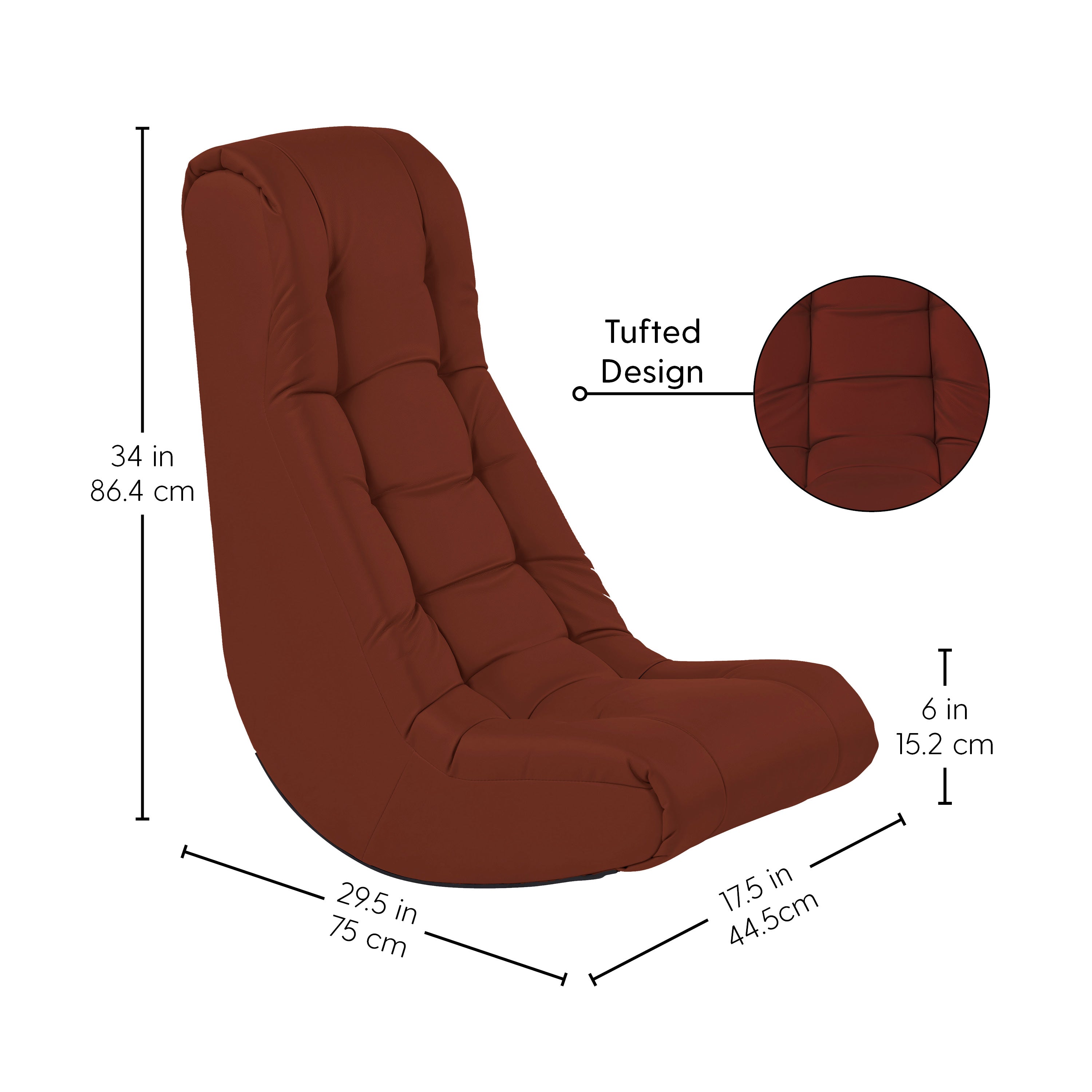 Tufted Soft Rocker - Burgundy
