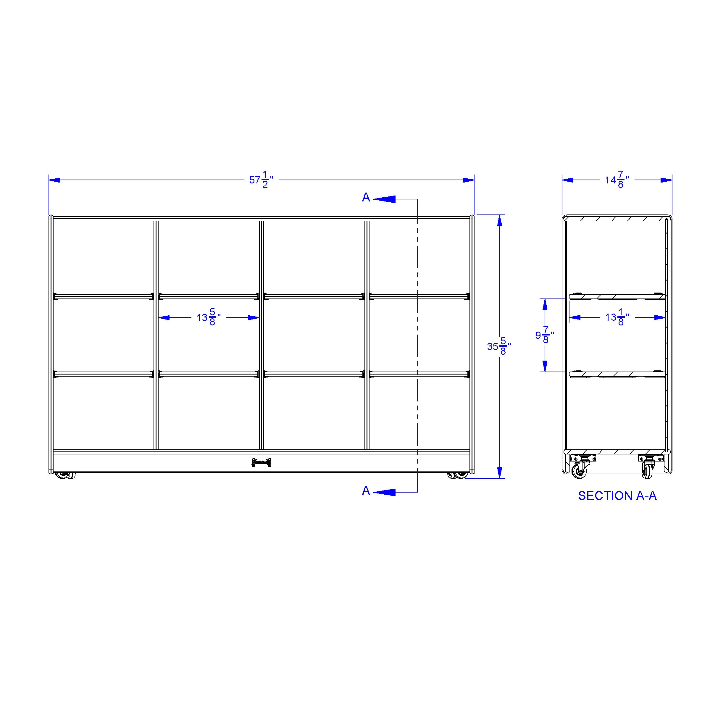 Jonti-Craft® 12 Tub Large Mobile Unit - without Tubs