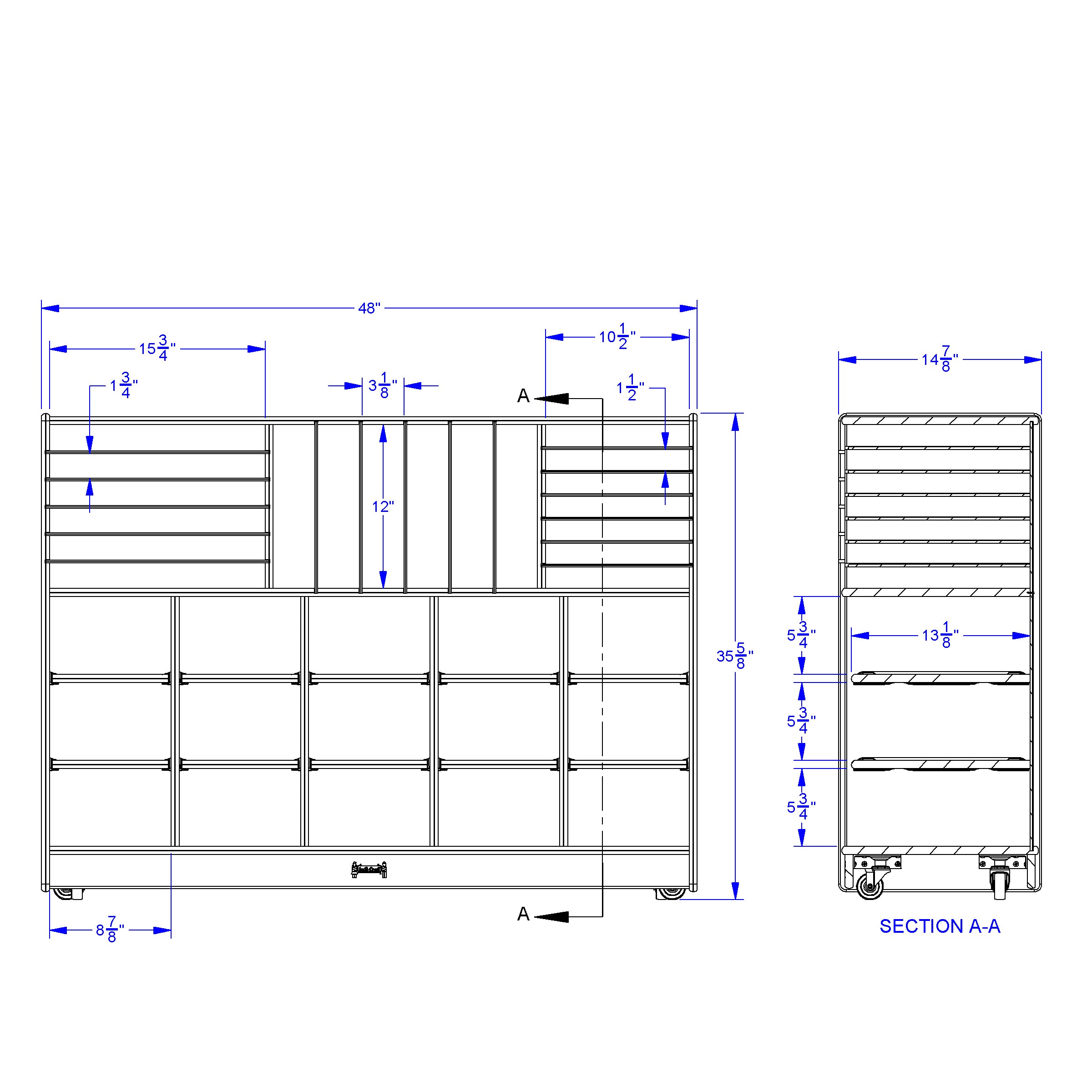Jonti-Craft® Sectional Cubbie-Tray Mobile Unit - without Trays