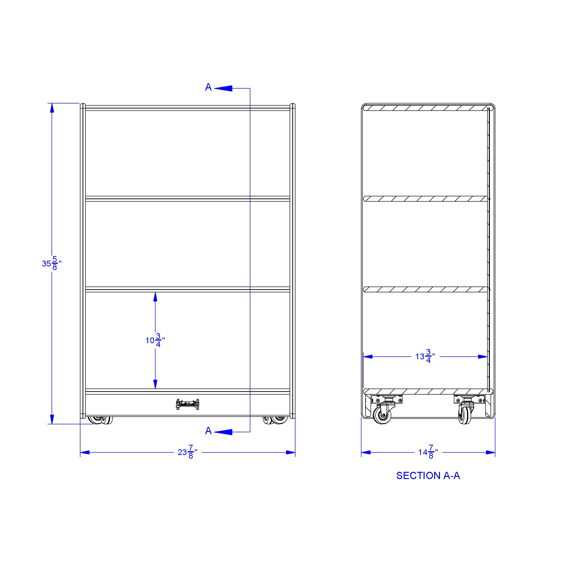 Jonti-Craft® Space-Saver Mobile Straight-Shelf