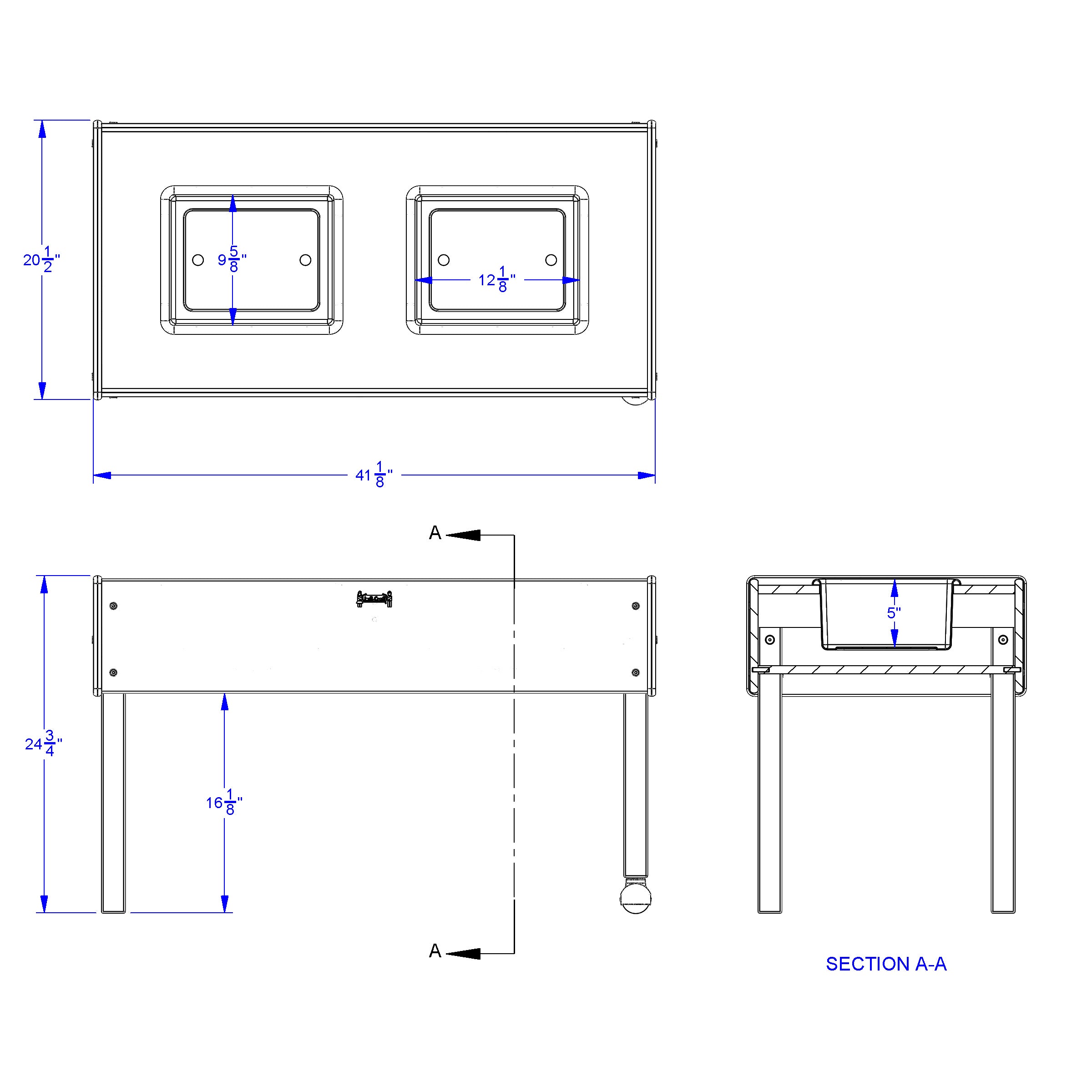 Jonti-Craft® 2 Tub Sensory Table