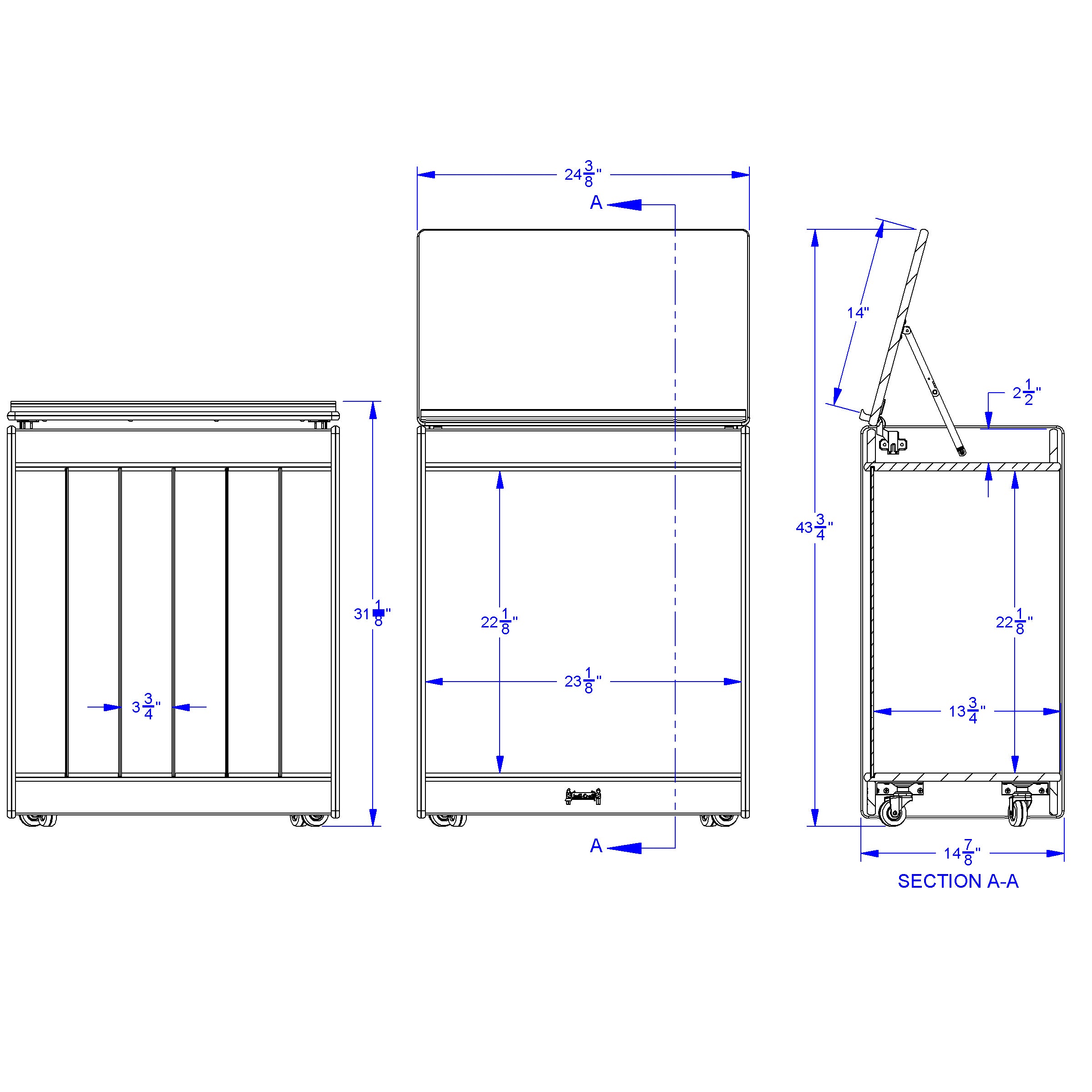 Rainbow Accents® Big Book Easel - Magnetic Write-n-Wipe - Coastal Blue