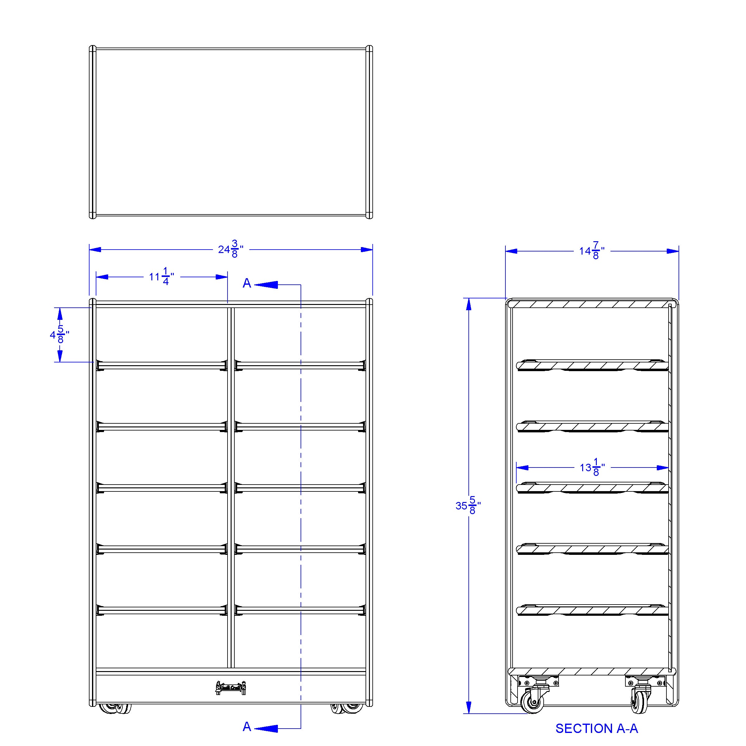 Jonti-Craft® 12 Paper-Tray Mobile Storage - without Paper-Trays