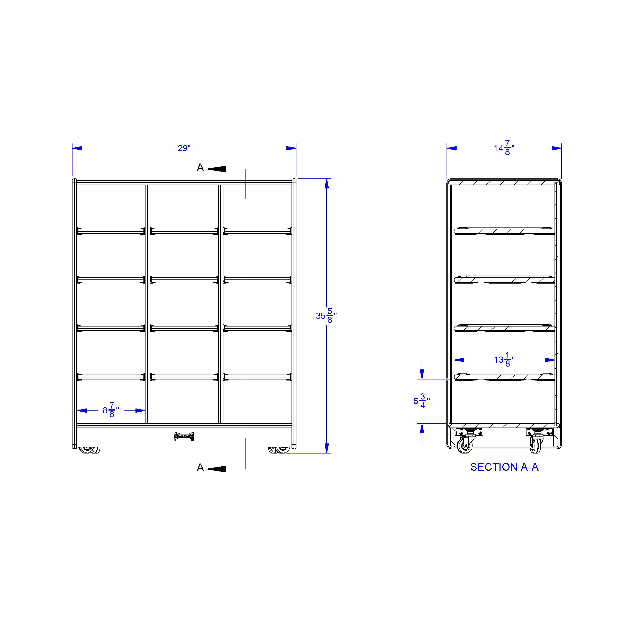 Jonti-Craft® 15 Cubbie-Tray Mobile Unit – without Trays