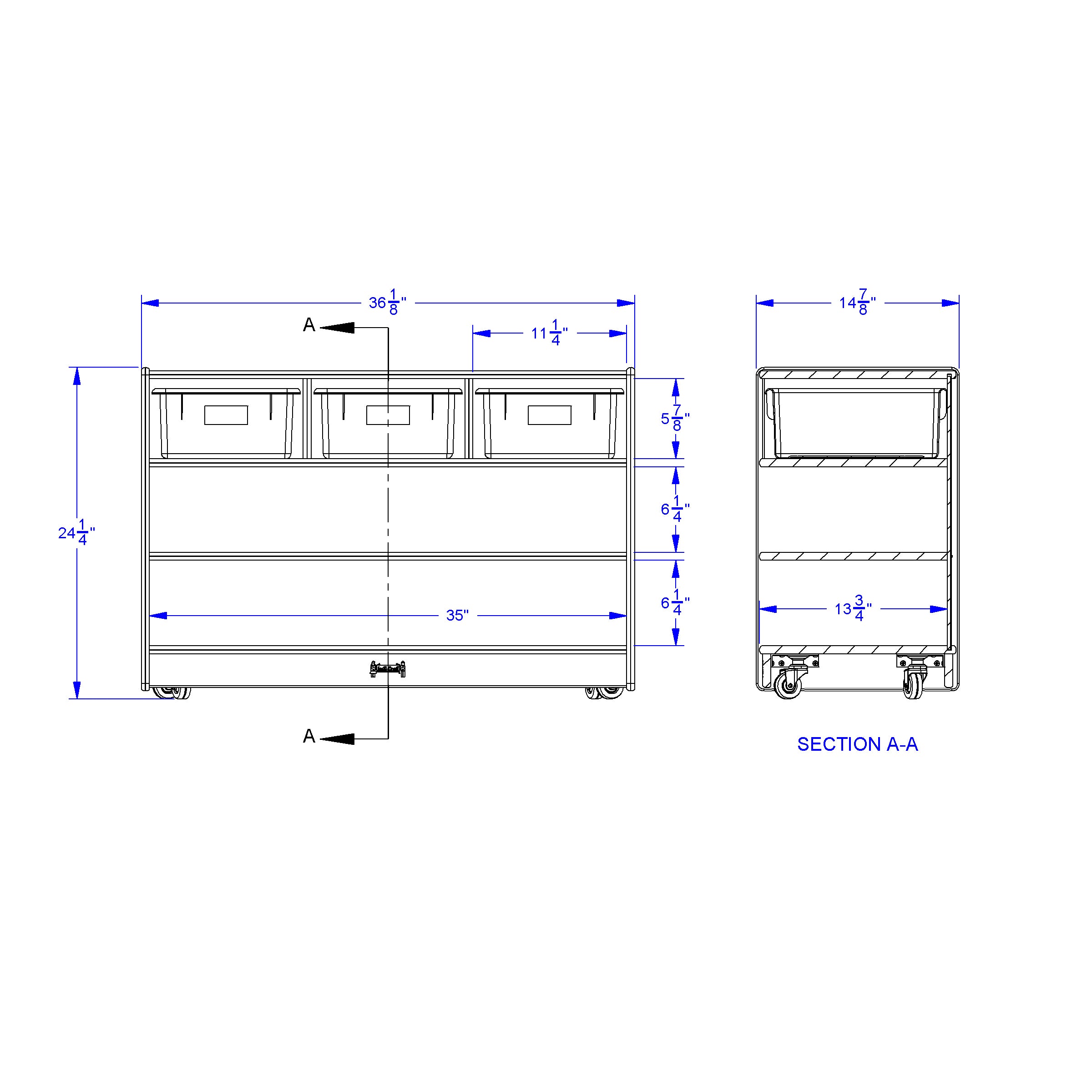Jonti-Craft® STEM Combo Mobile Storage Unit – with Clear Tubs