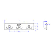 Jonti-Craft® Wall Mount Coat Rail - 3 Hooks