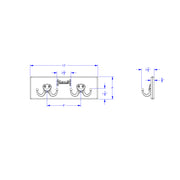 Jonti-Craft® Wall Mount Coat Rail - 2 Hooks