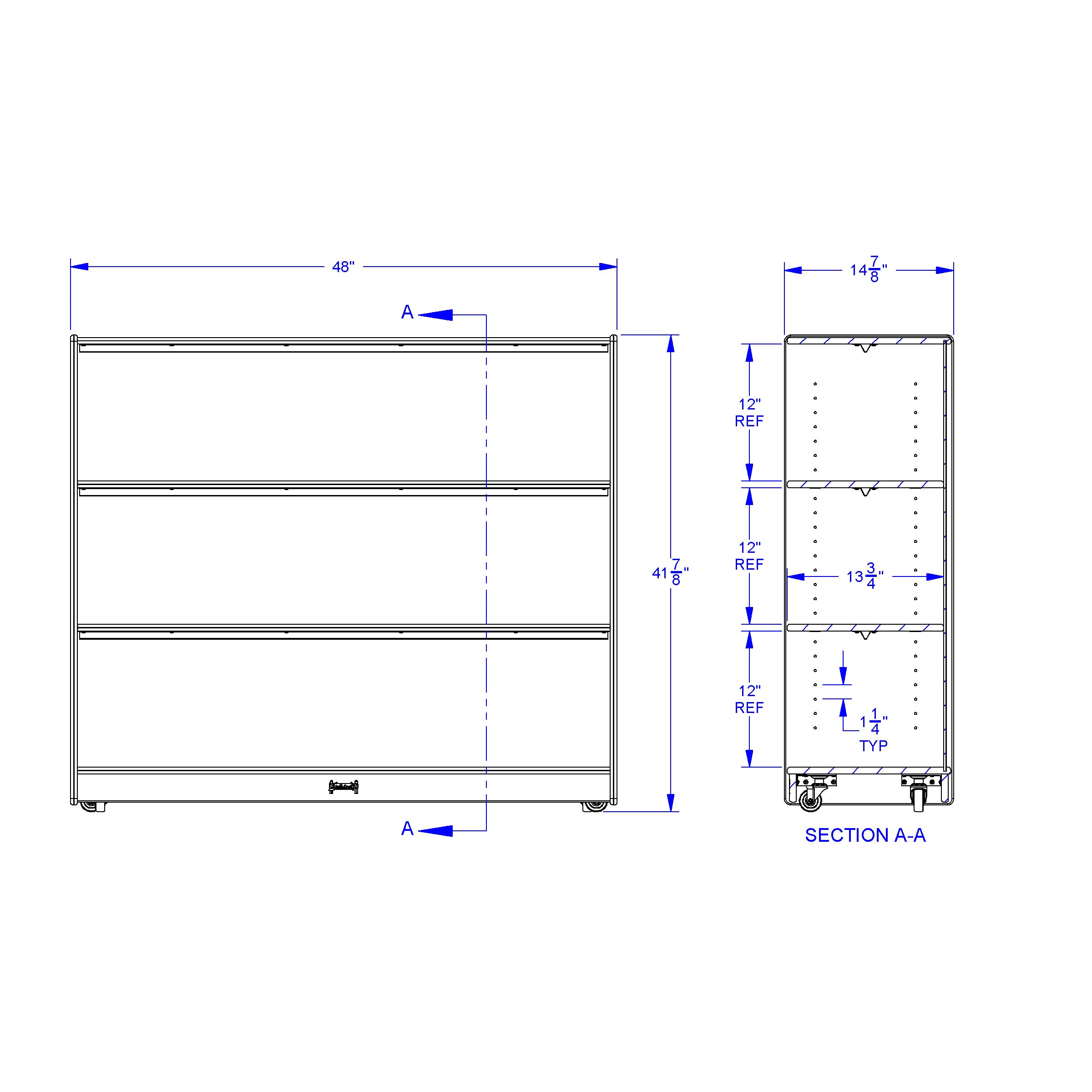 Jonti-Craft® Mega Adjustable Mobile Straight-Shelf