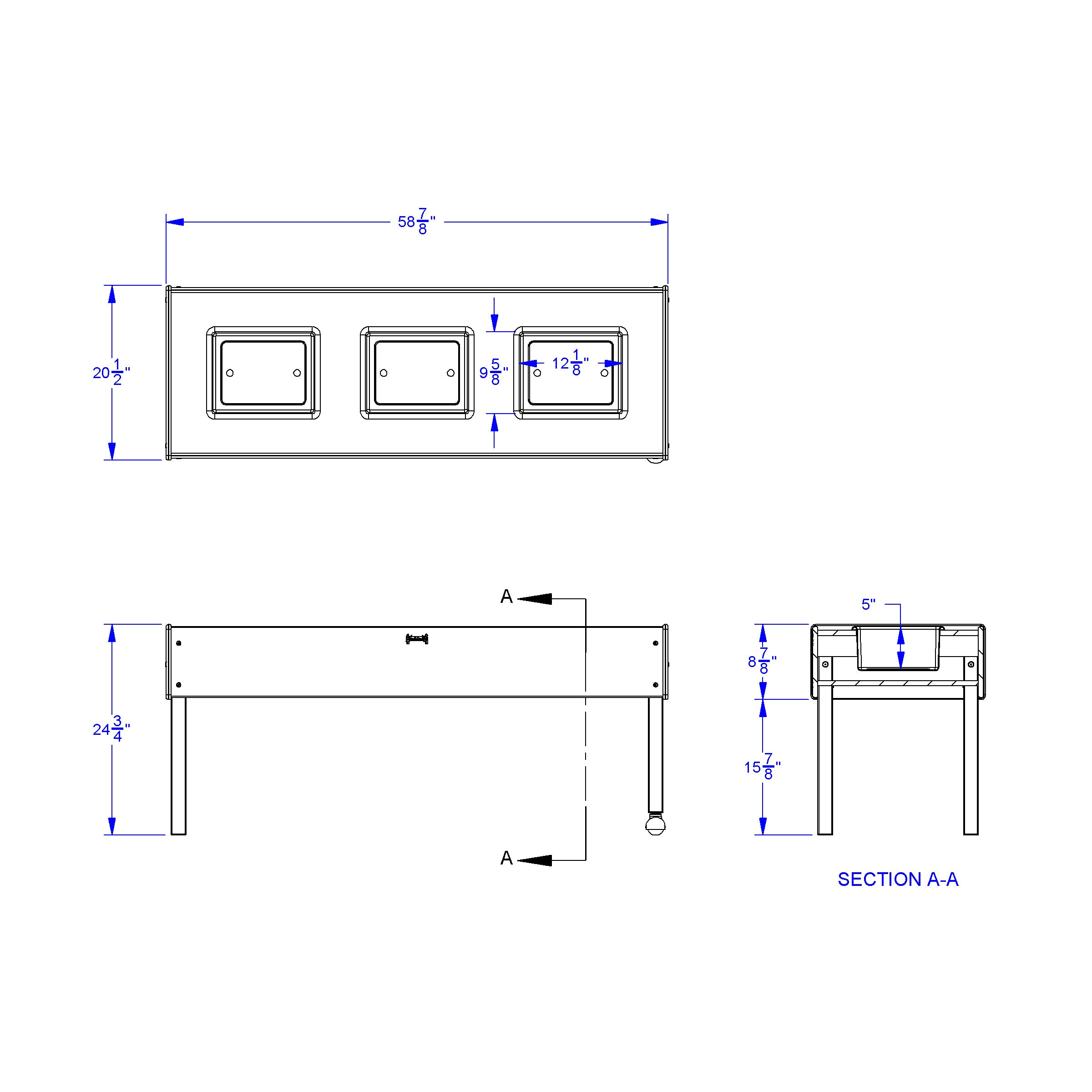 Jonti-Craft® 3 Tub Sensory Table