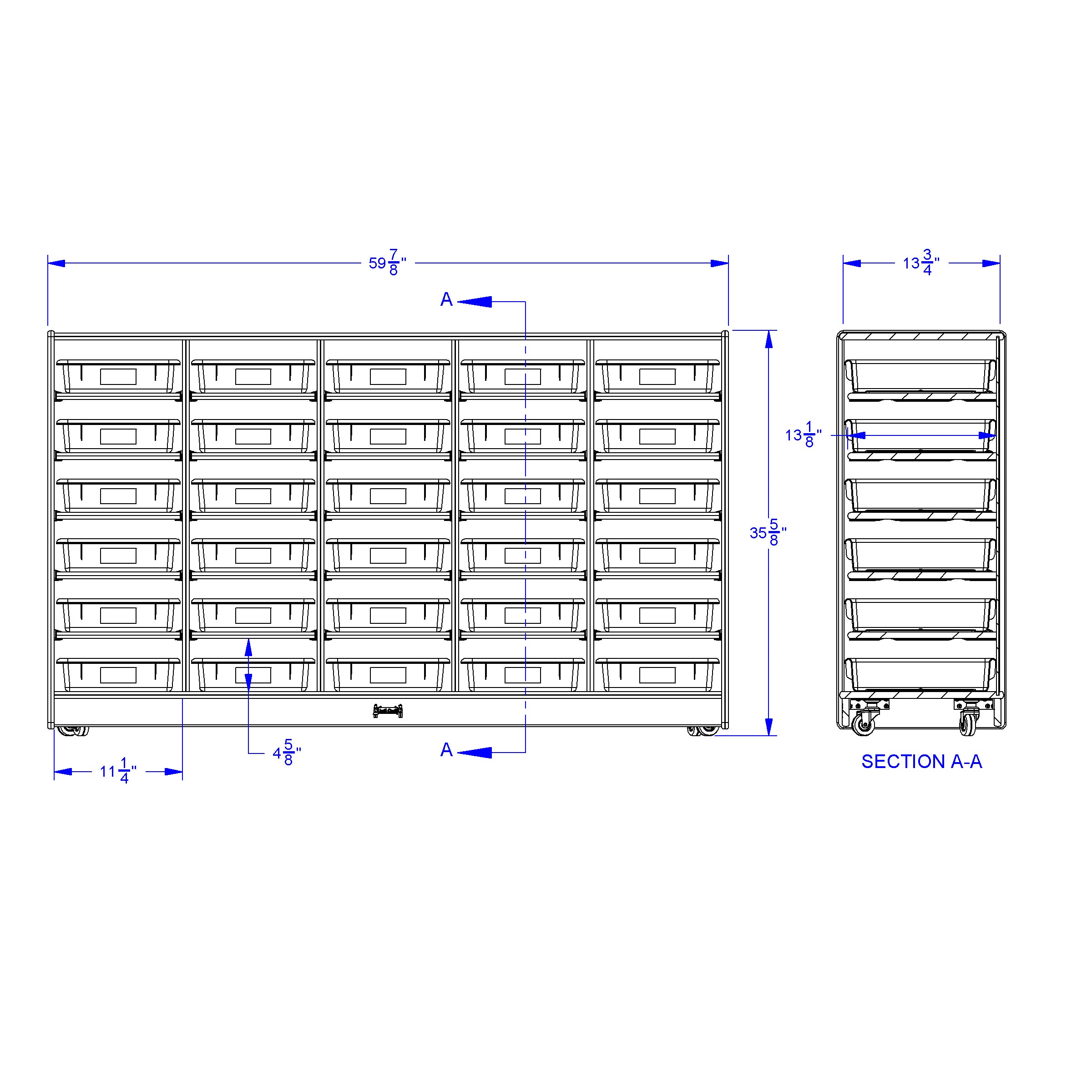 Jonti-Craft® 30 Paper-Tray Mobile Storage - with Clear Paper-Trays