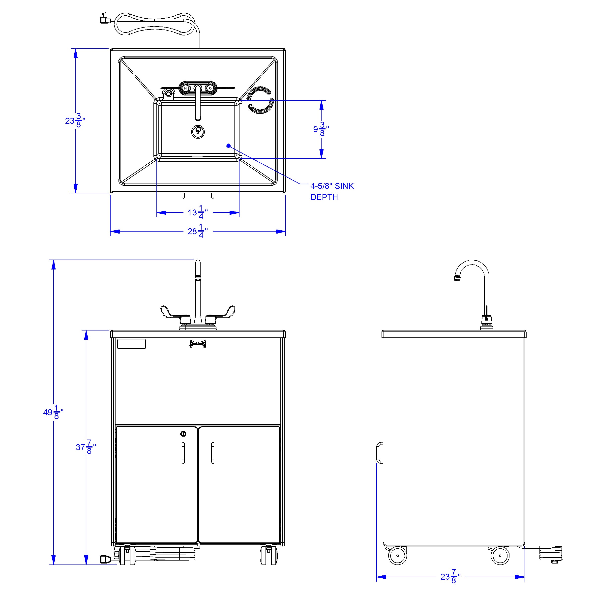 Jonti-Craft® Clean Hands Helper without Heater - 38" Counter - Plastic Sink
