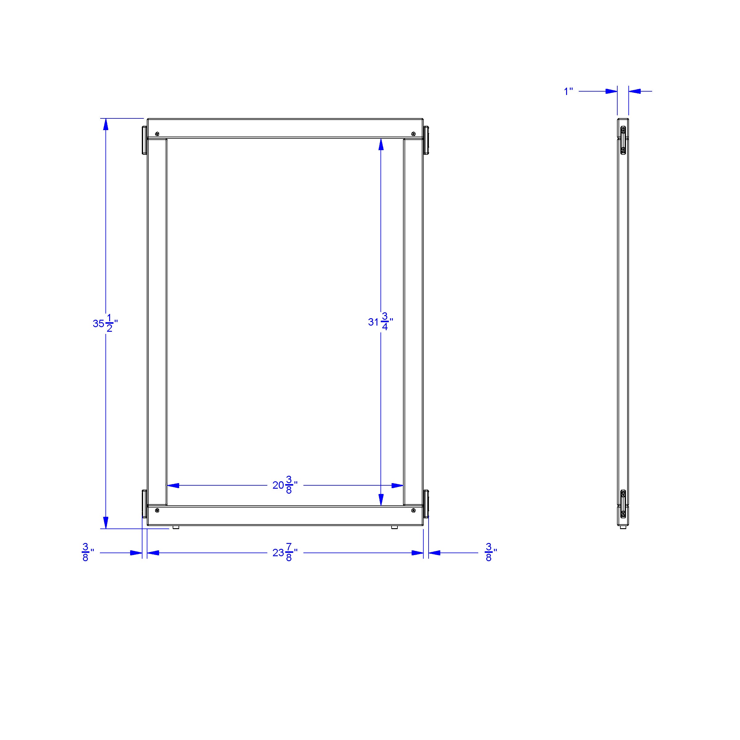 KYDZ Suite® Panel - A-height - 24" Wide - Mirror