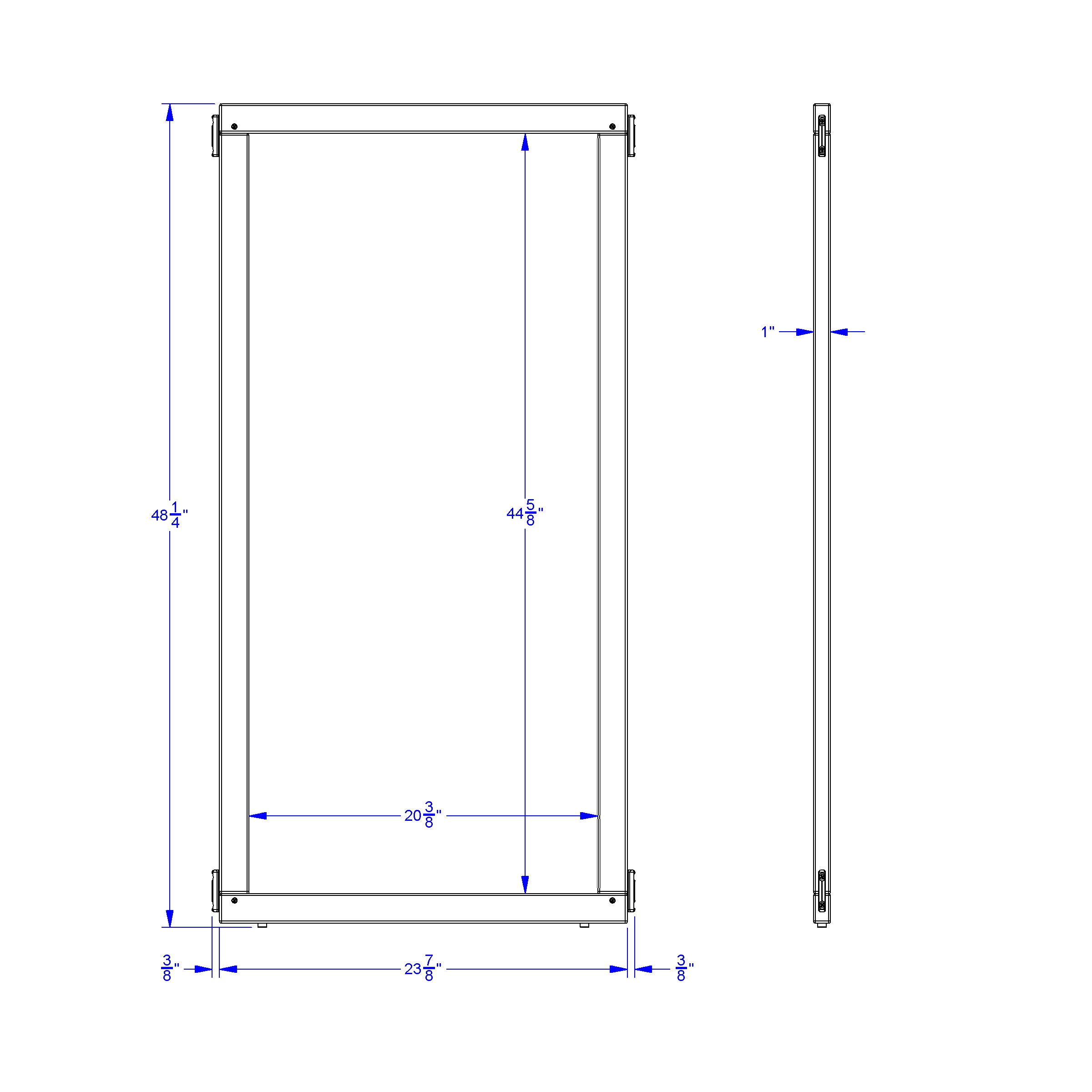 KYDZ Suite® Panel - S-height - 24" Wide - Magnetic Write-n-Wipe
