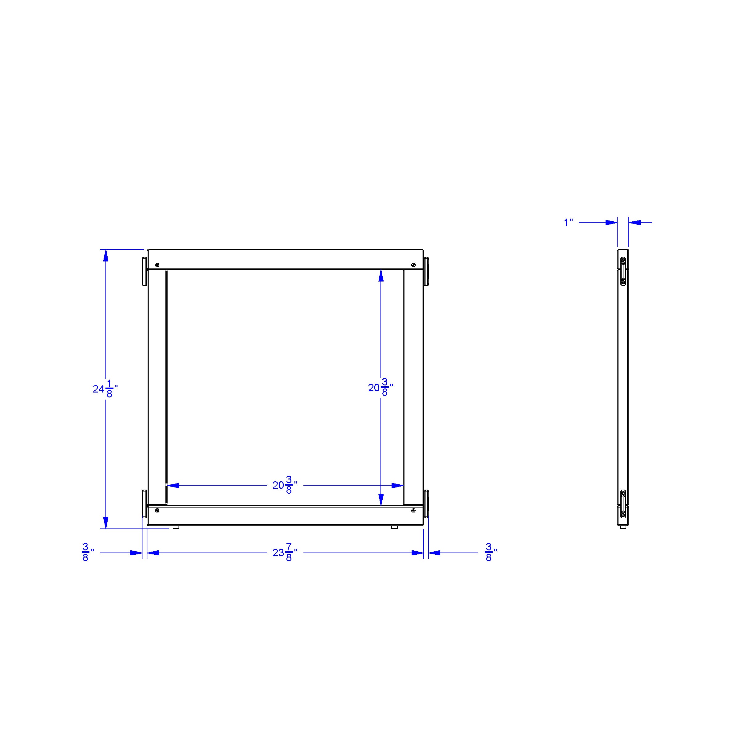 KYDZ Suite® Panel - T-height - 24" Wide - Mirror