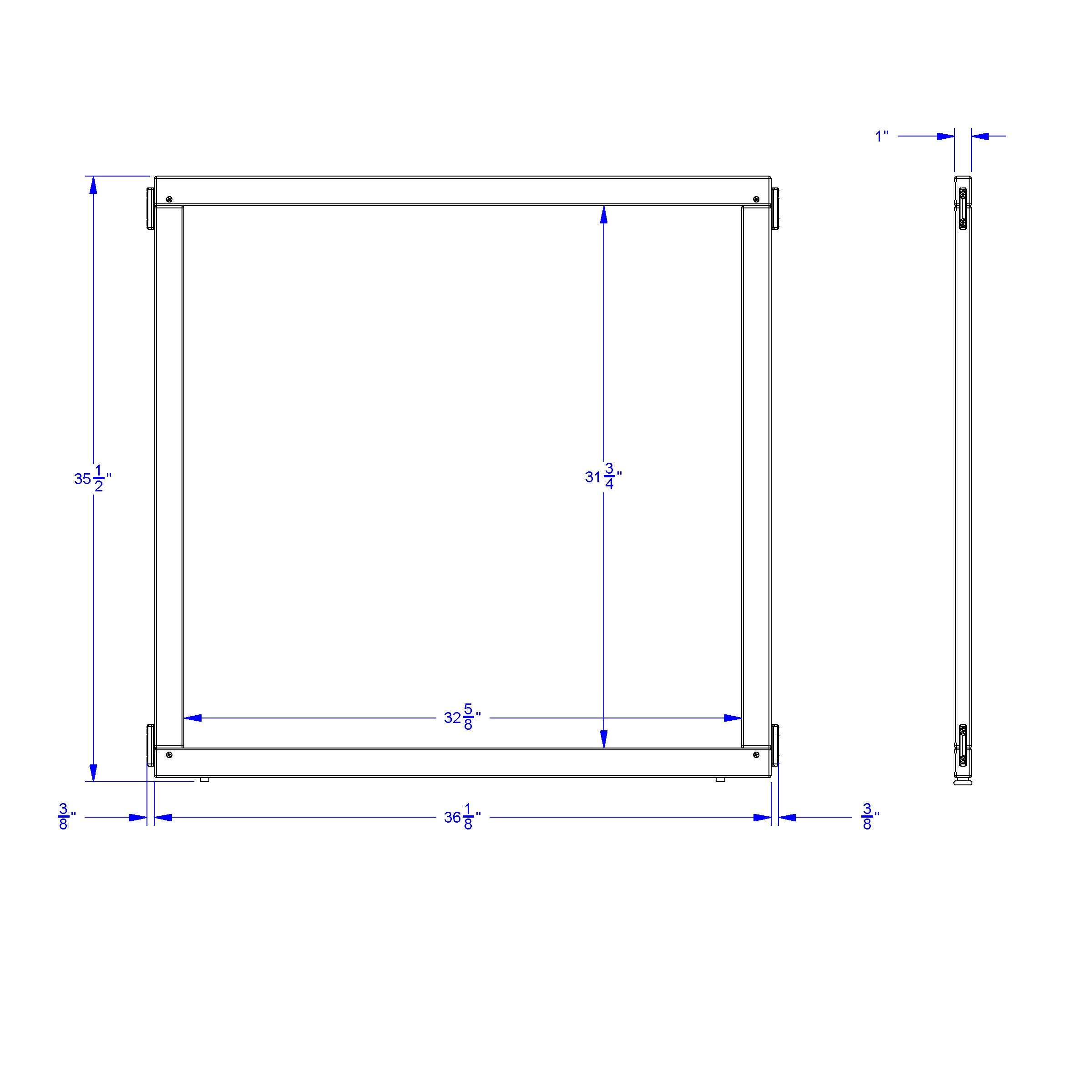 KYDZ Suite® Panel - A-height - 36" Wide - Magnetic Write-n-Wipe