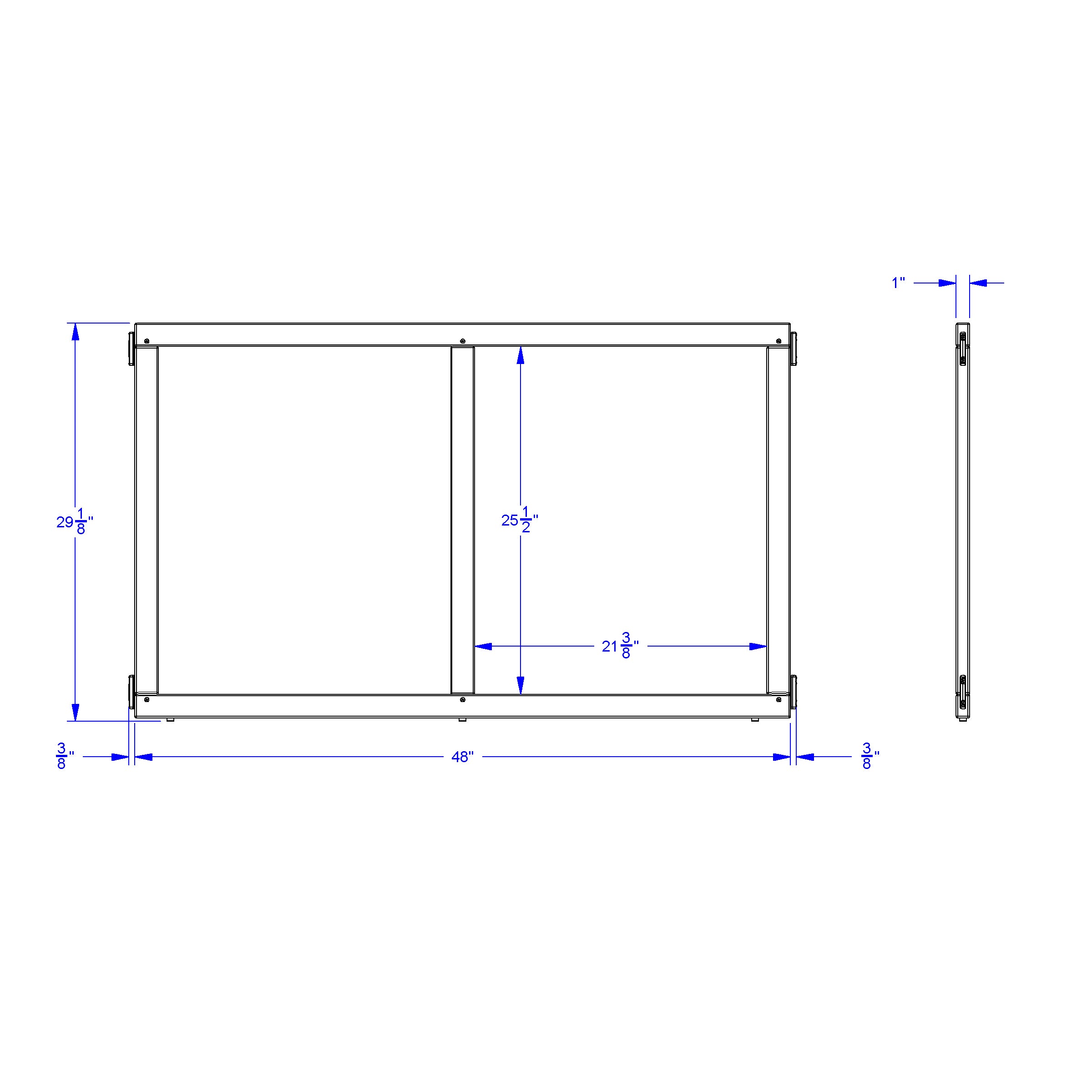 KYDZ Suite® Panel - E-height - 48" Wide - Magnetic Write-n-Wipe