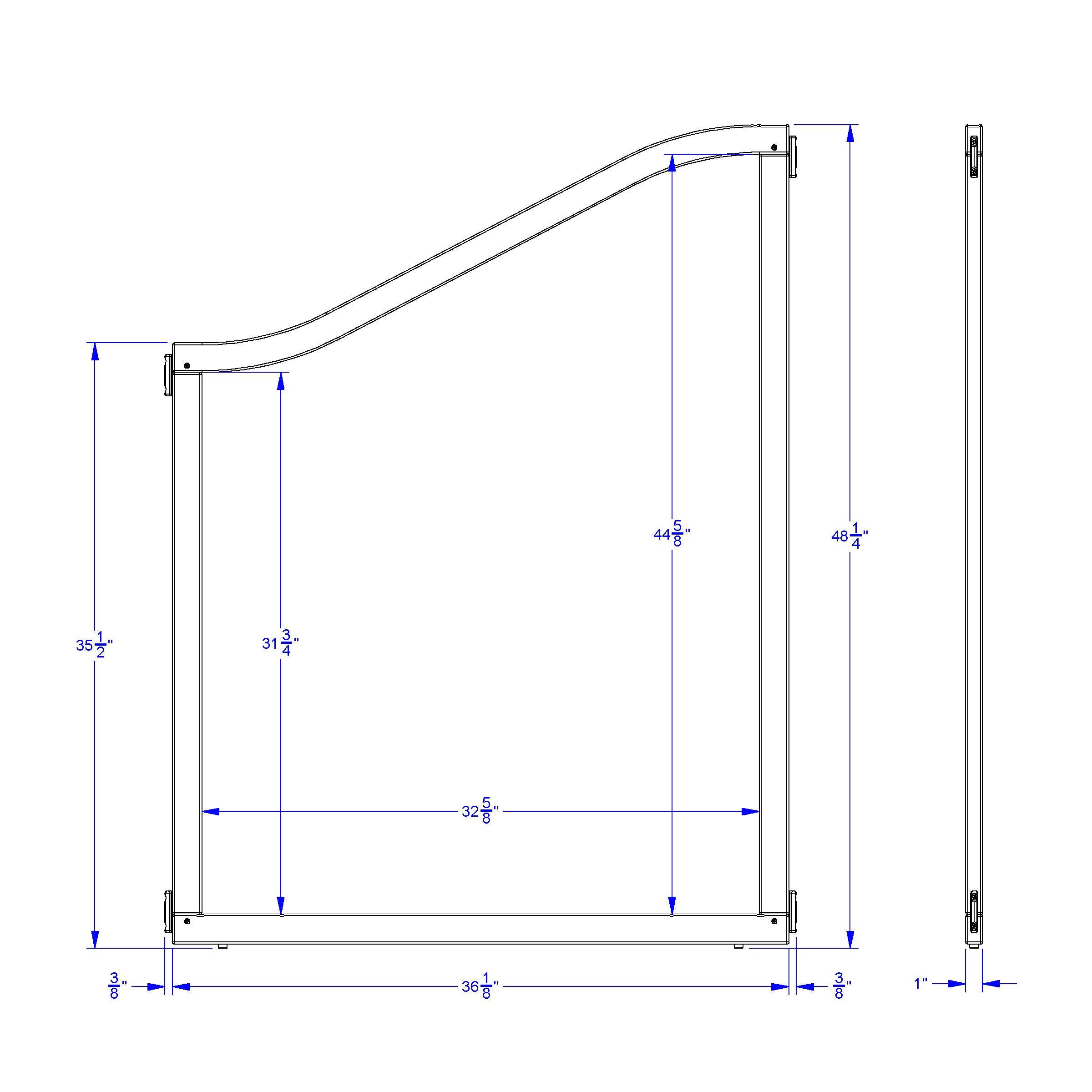 KYDZ Suite® Cascade Panel - A to S-height - 36" Wide - Plywood