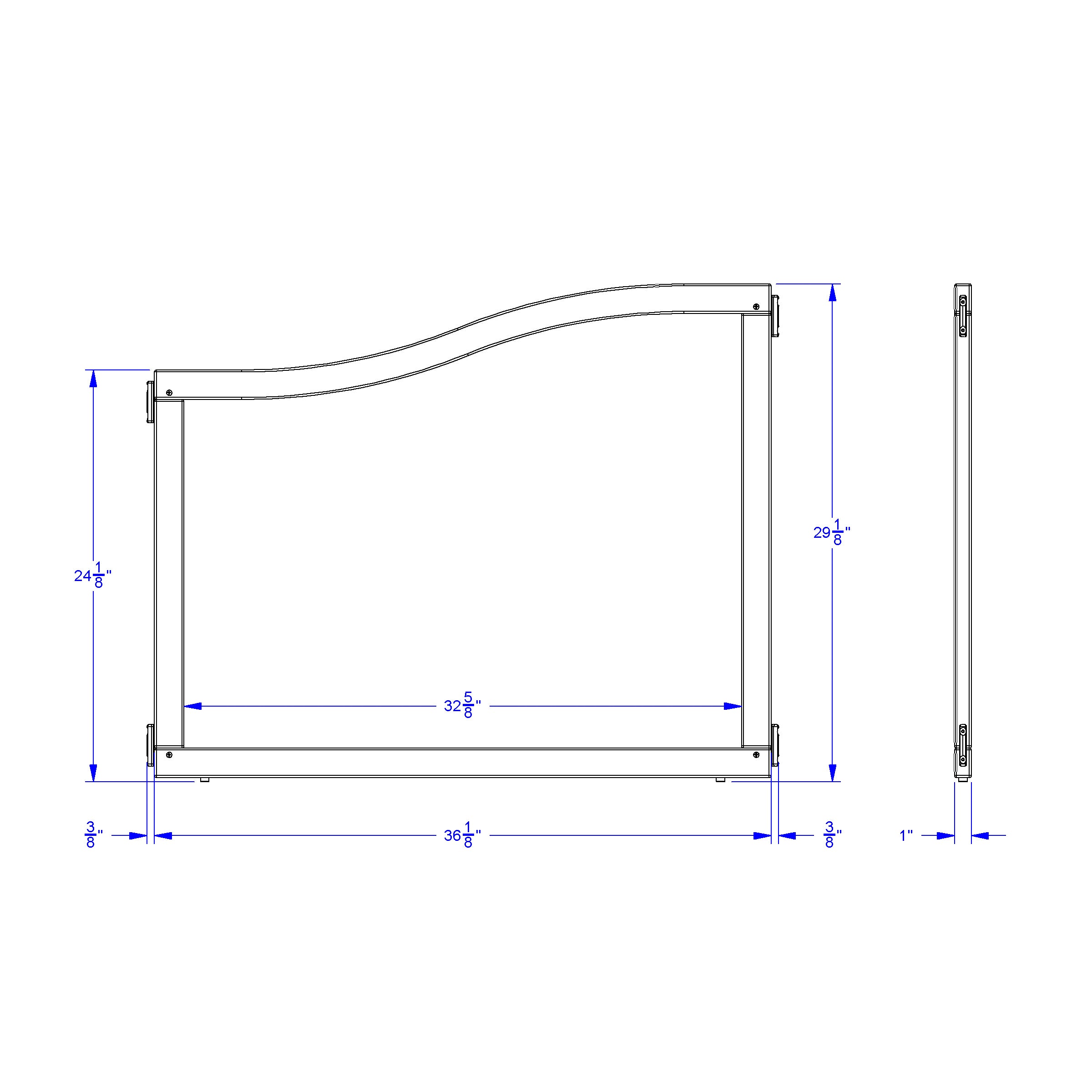 KYDZ Suite® Cascade Panel - E to T-height - 36" Wide - Plywood