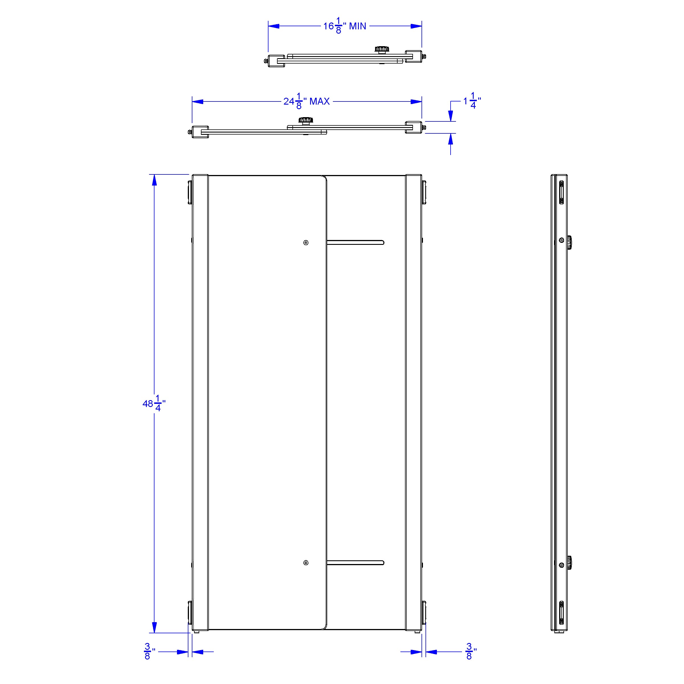 KYDZ Suite® Accordion Panel - S-height - 16" To 24" Wide - Plywood