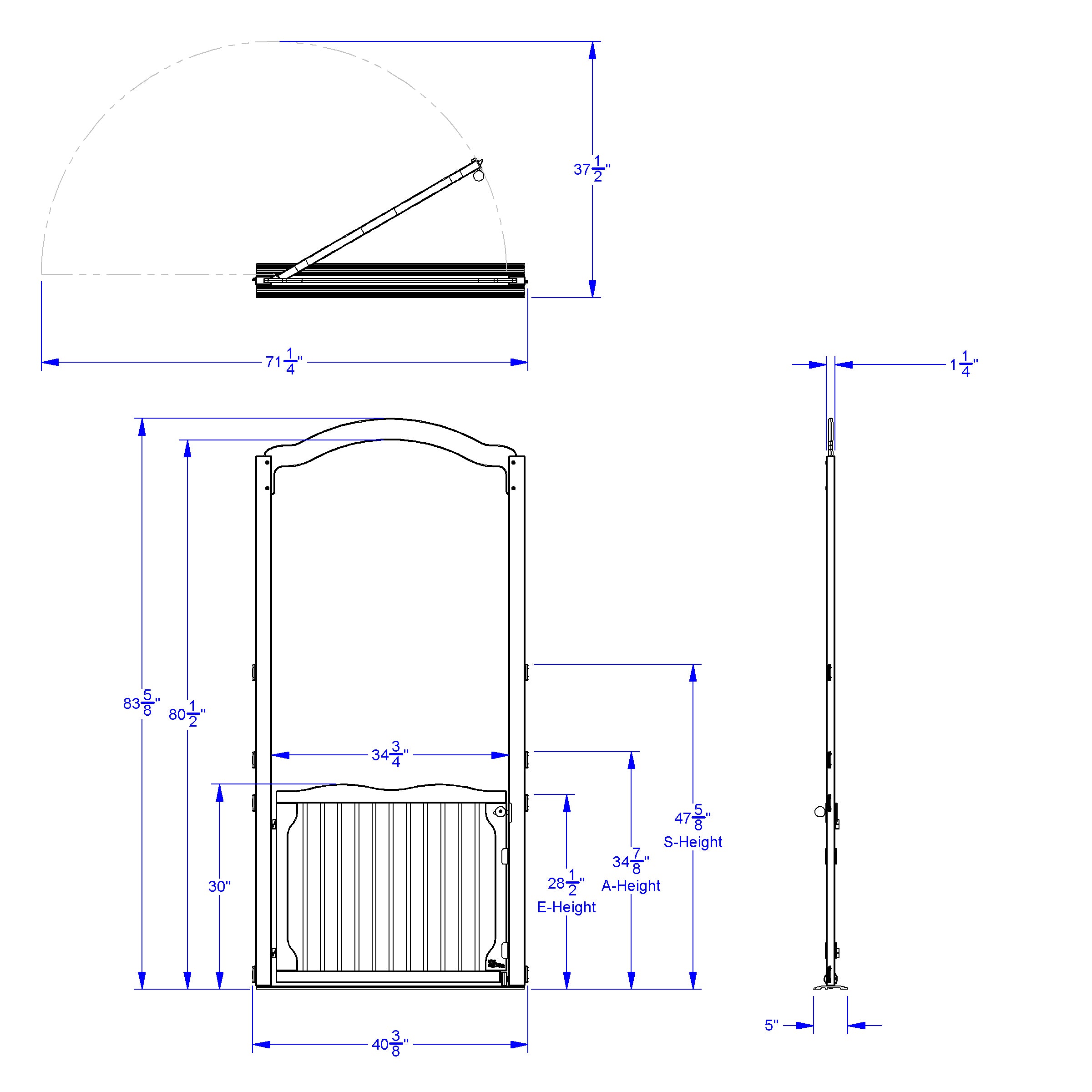 KYDZ Suite® Welcome Gate with Arch - Tall - 84" High - E, A, or S-Height