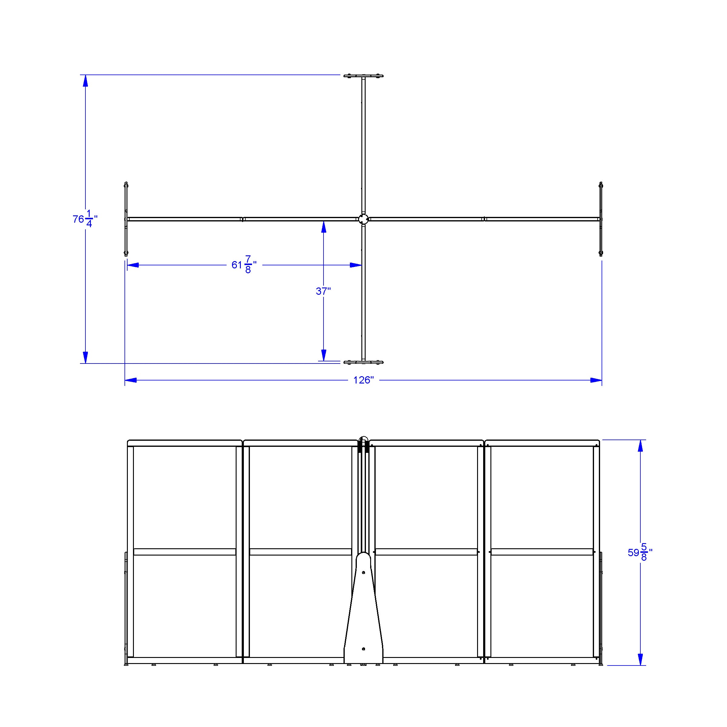 Jonti-Craft® See-Thru Quad Crib and Space Divider