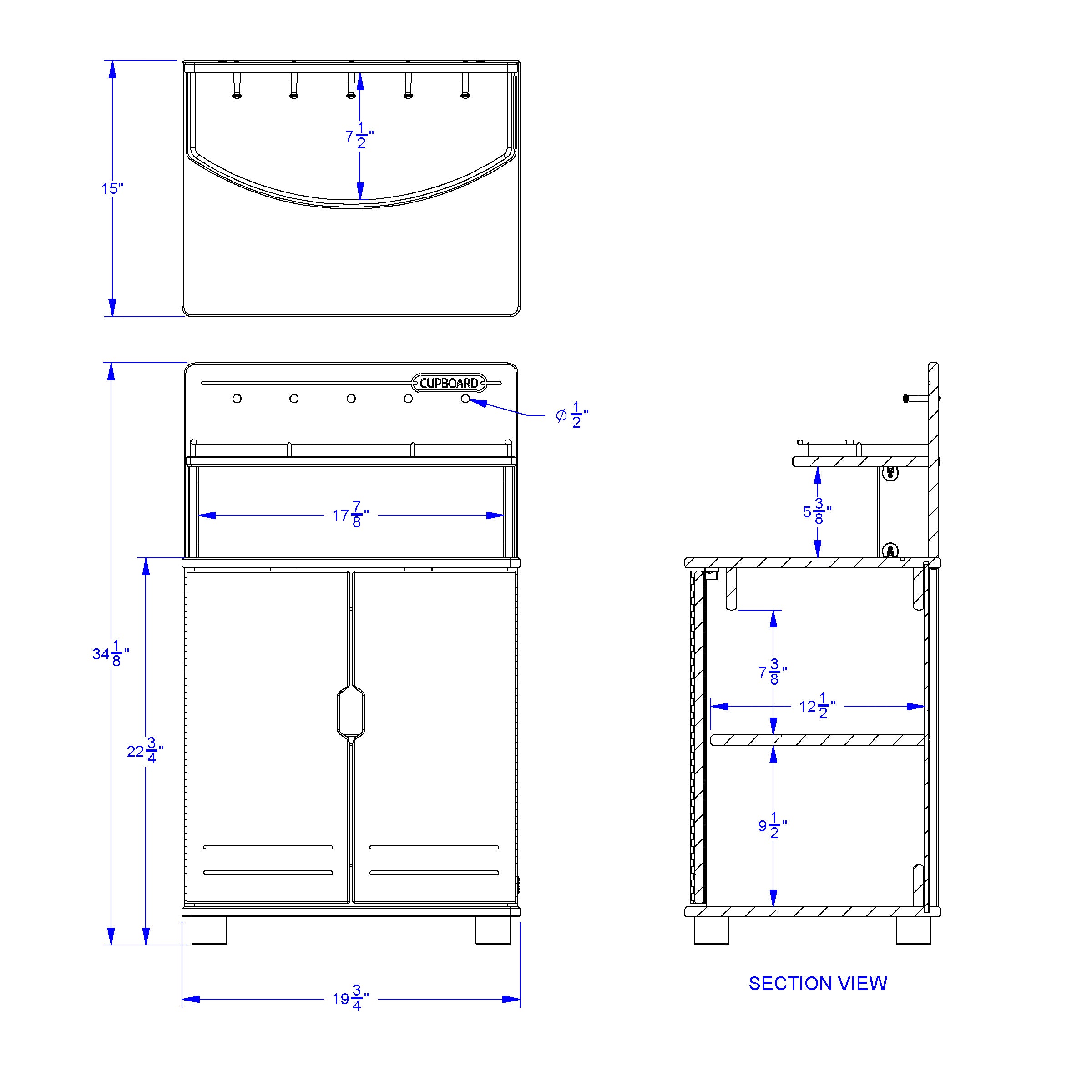 TrueModern® Play Kitchen Cupboard