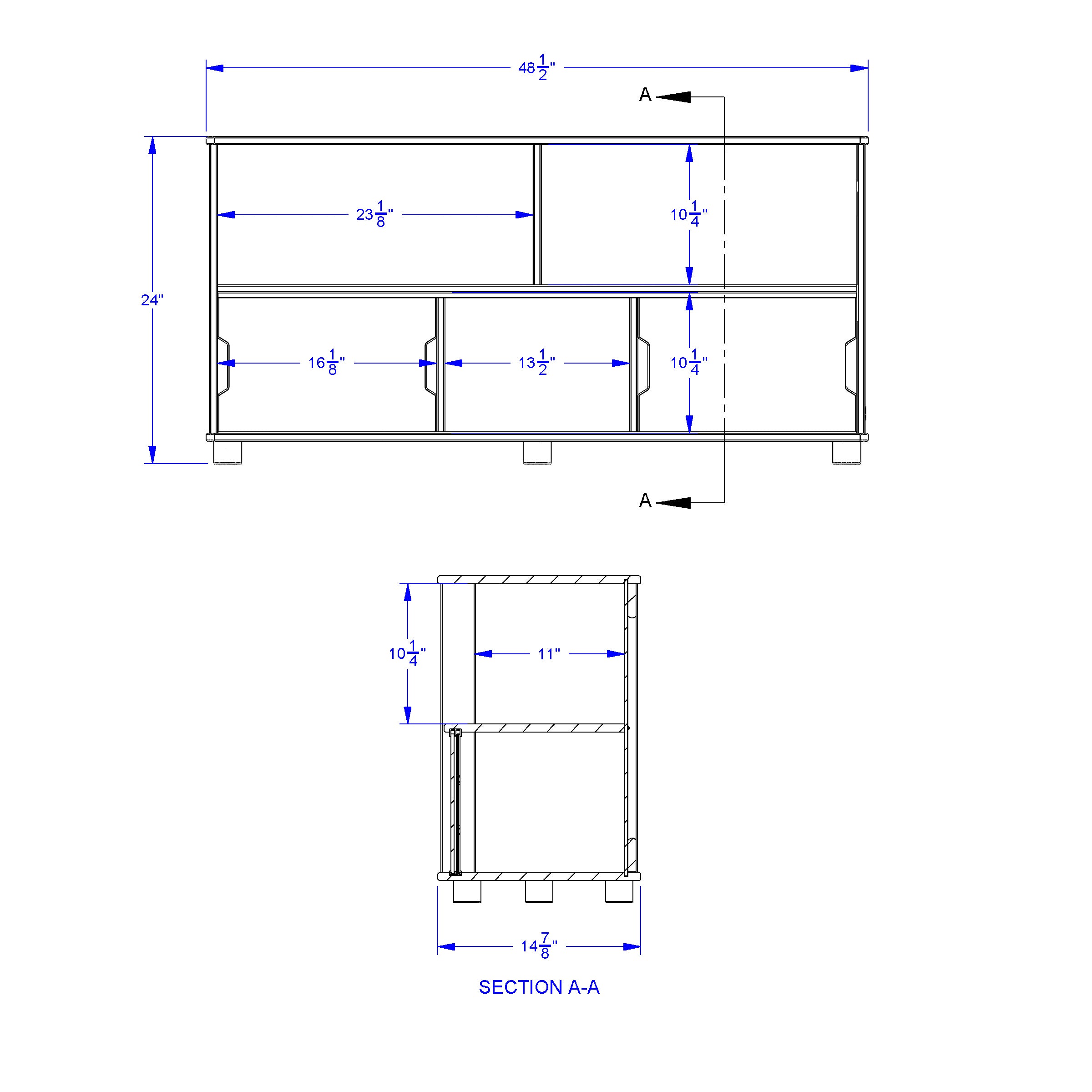 TrueModern® Low Storage Shelf