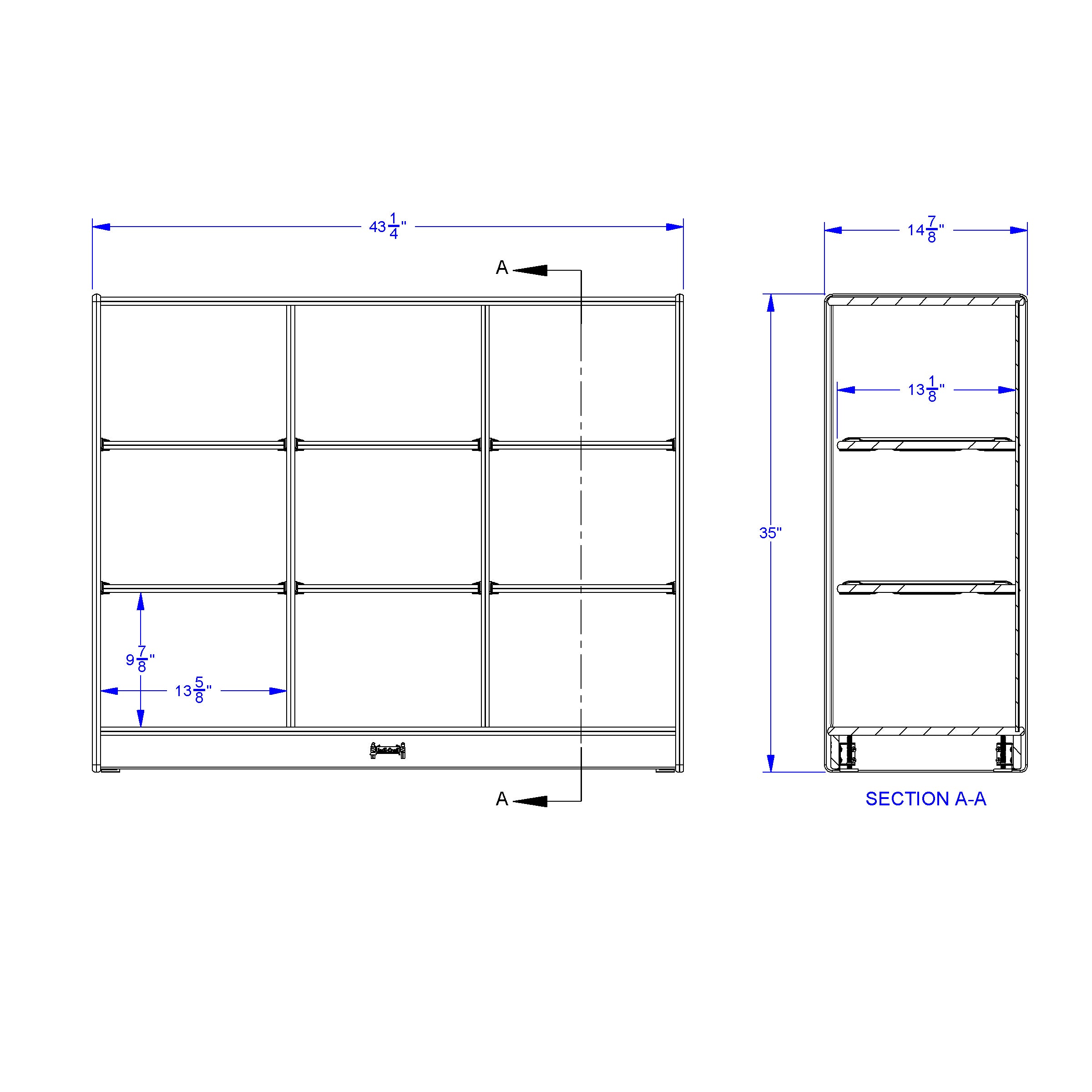 Jonti-Craft® 9 Tub Large Mobile Unit - without Tubs