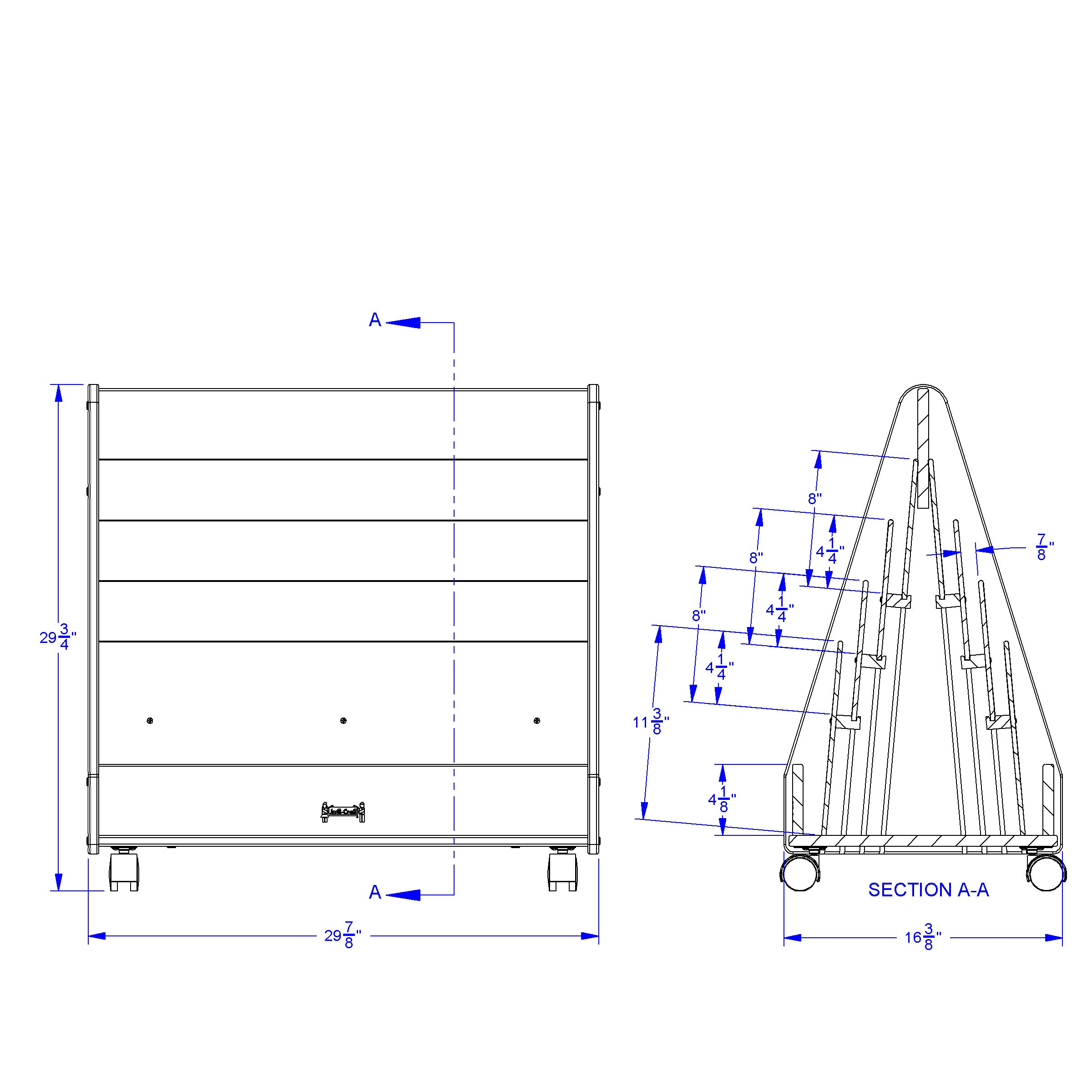 Rainbow Accents® Double Sided Pick-a-Book Stand - Mobile  - Gray