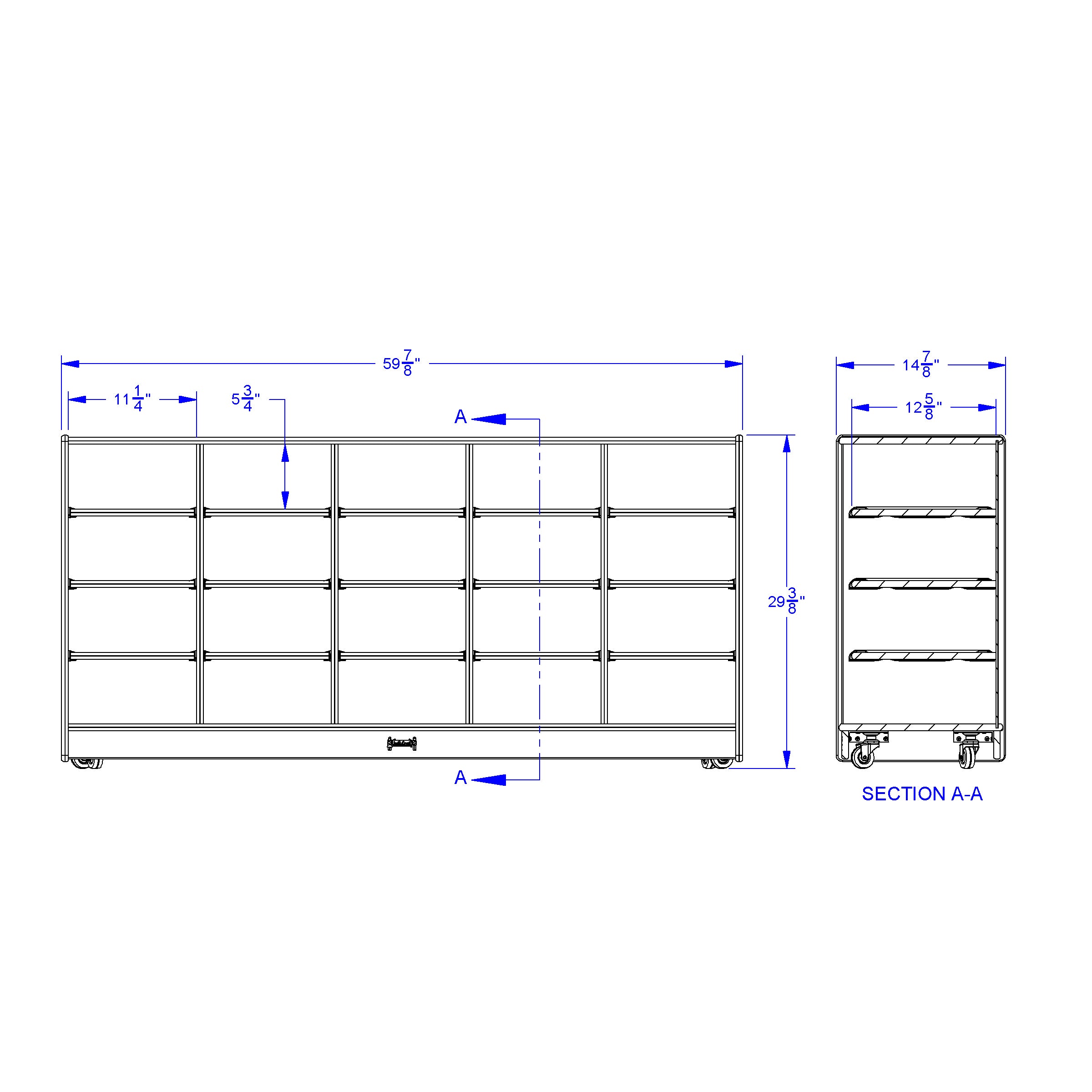 Jonti-Craft® 20 Tub Mobile Storage - without Tubs