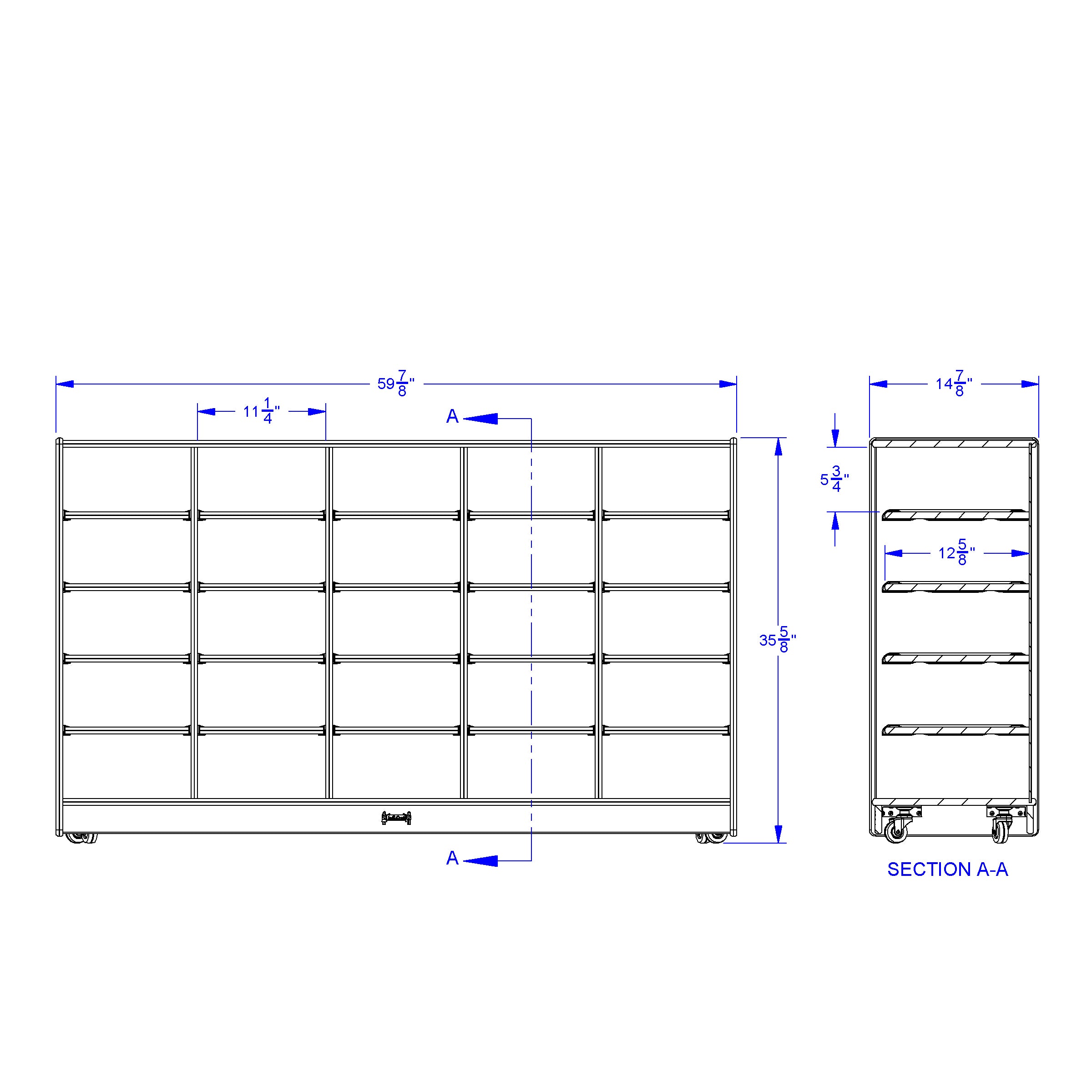 Jonti-Craft® 25 Tub Mobile Storage - without Tubs