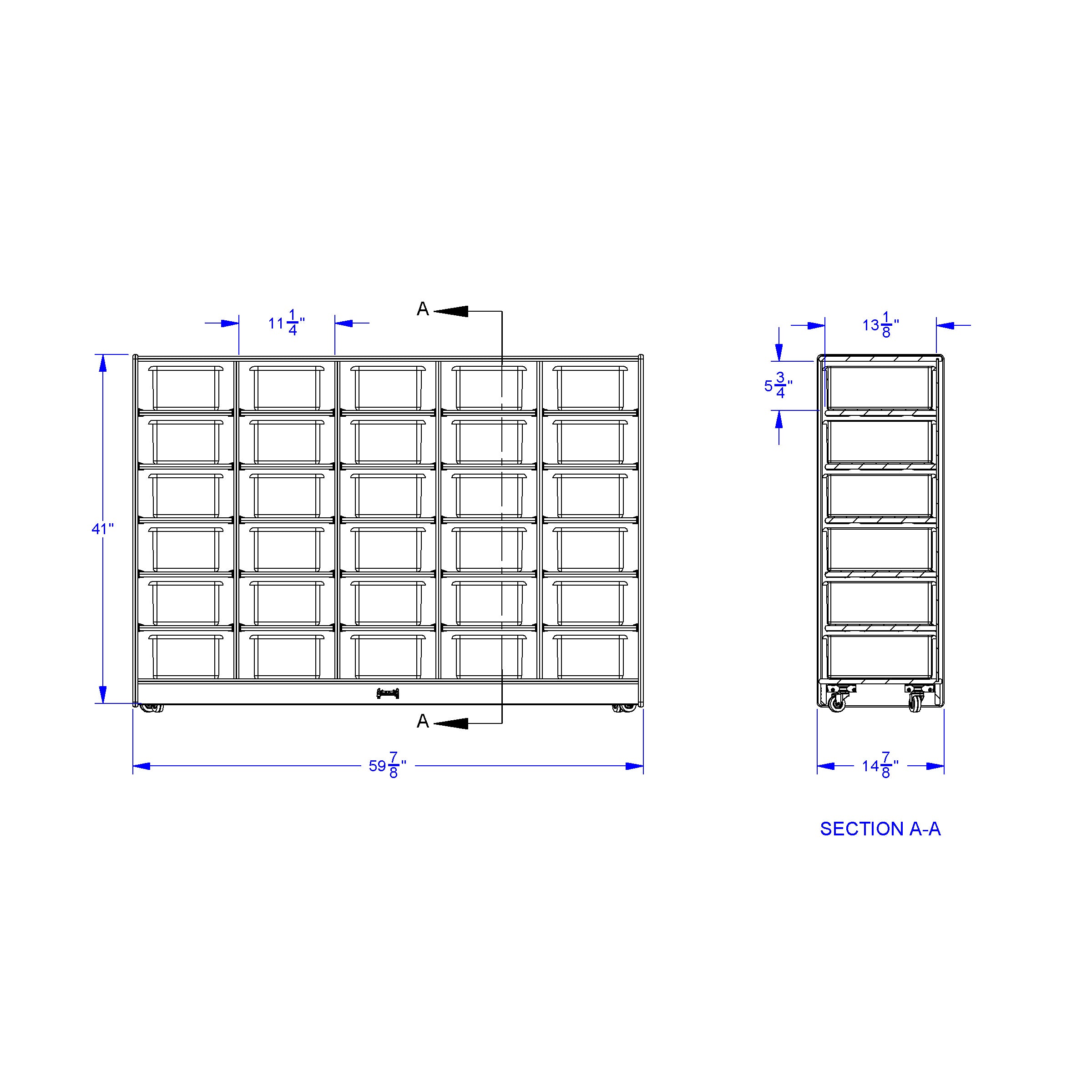 Jonti-Craft® 30 Tub Mobile Storage - without Tubs