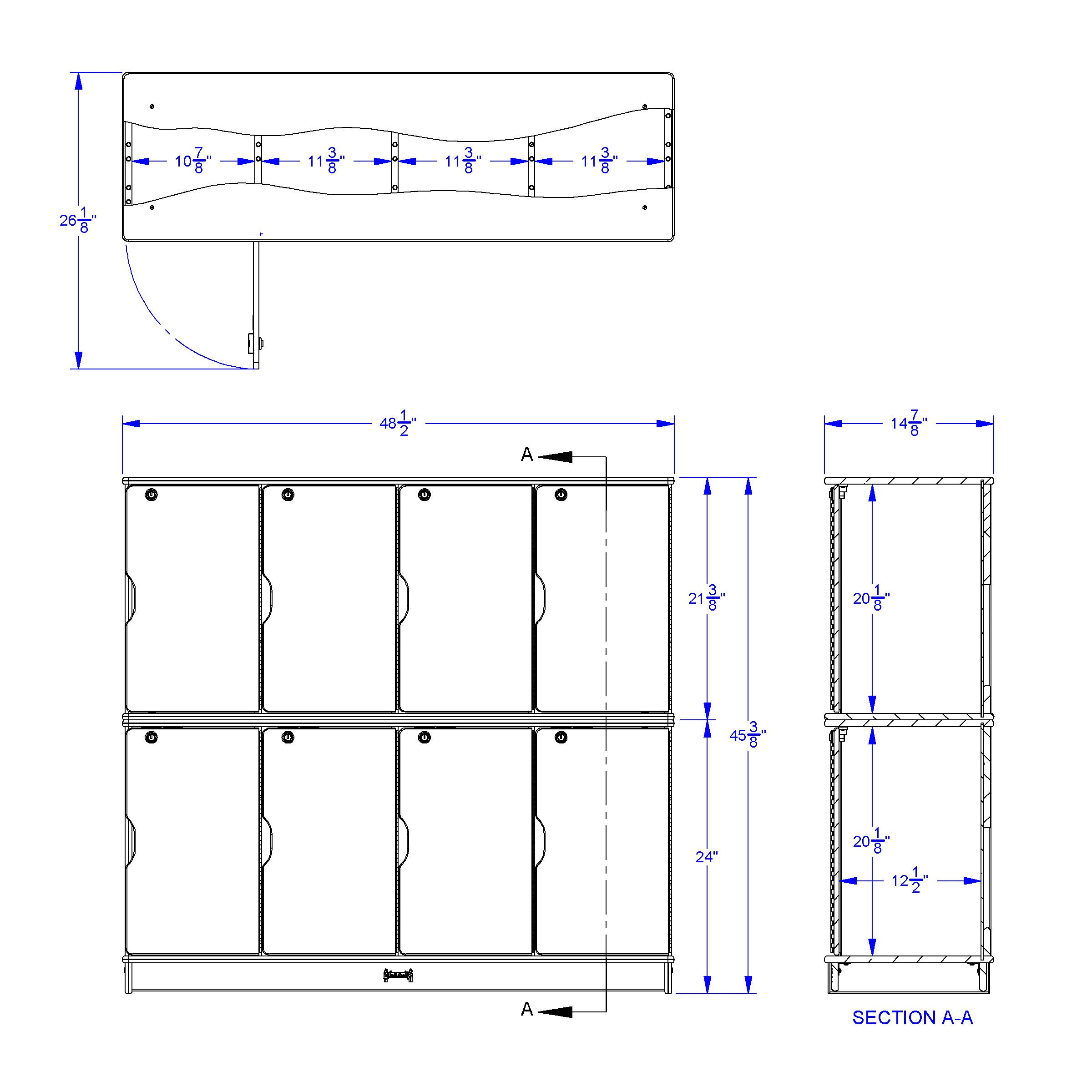 Jonti-Craft® Stacking Lockable Lockers -  Double Stack