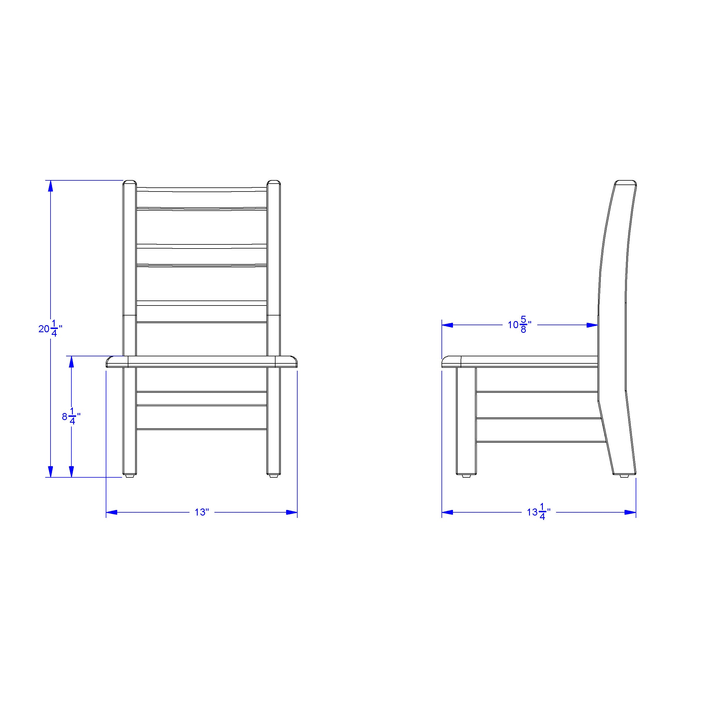 Jonti-Craft® KYDZ Ladderback Chair - 8" Height