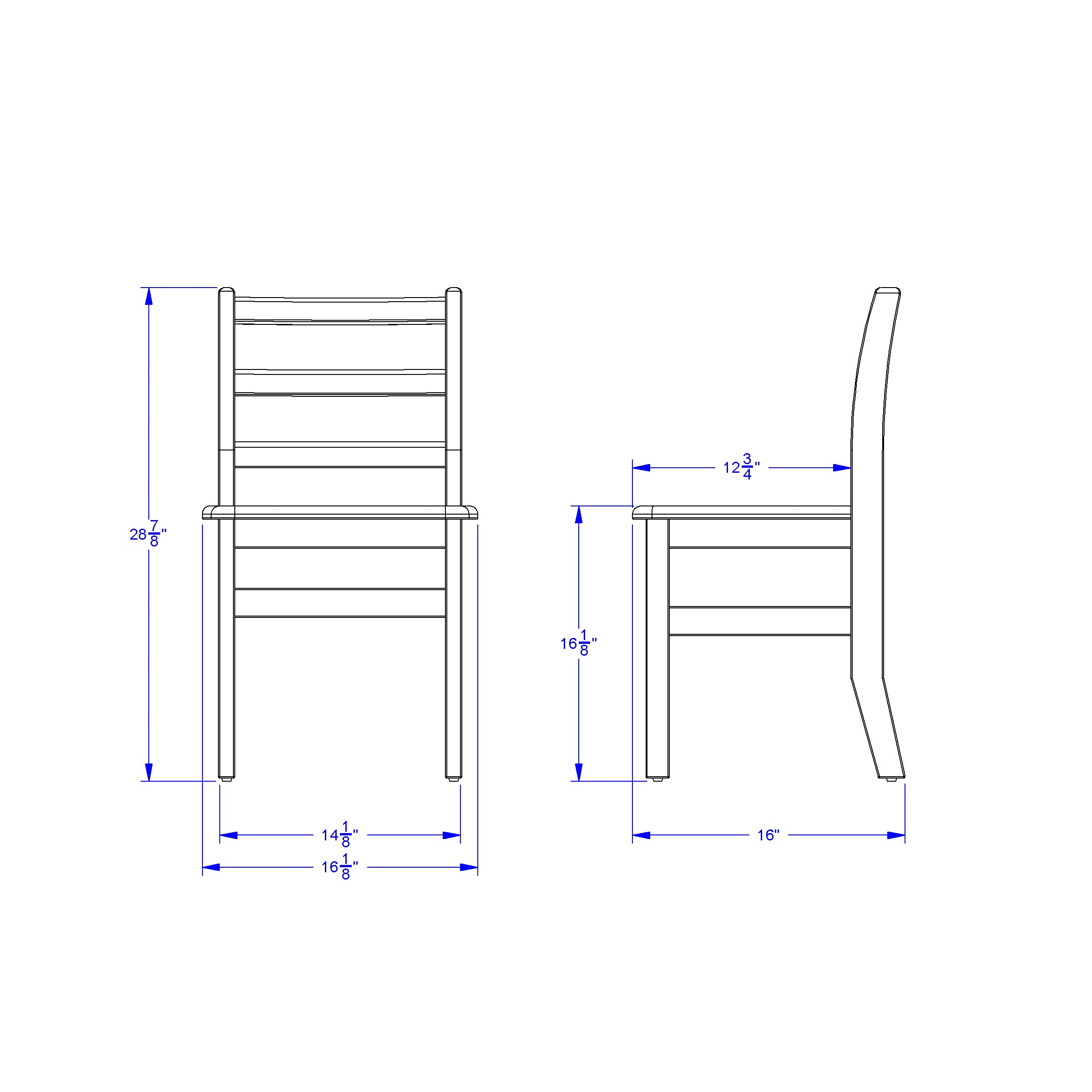 Jonti-Craft® KYDZ Ladderback Chair - 16" Height