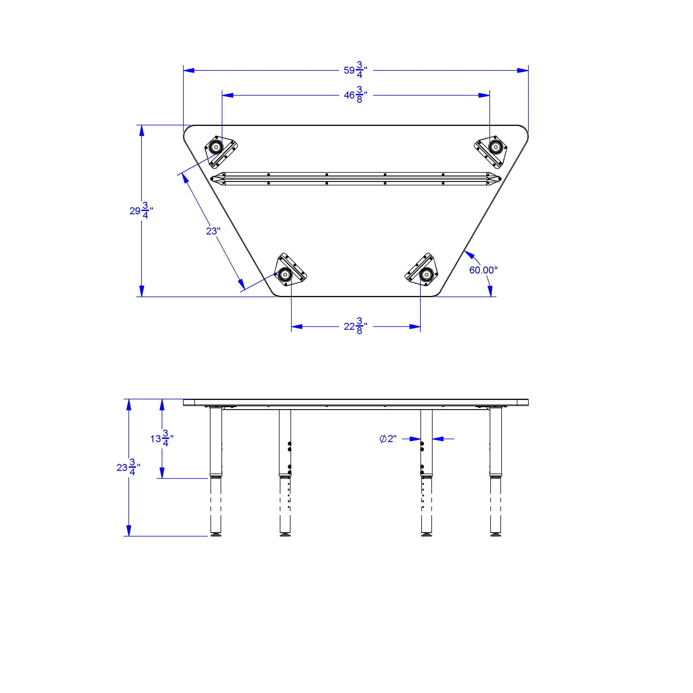 Jonti-Craft® Purpose+ Trapezoid Table - 30" x 60"