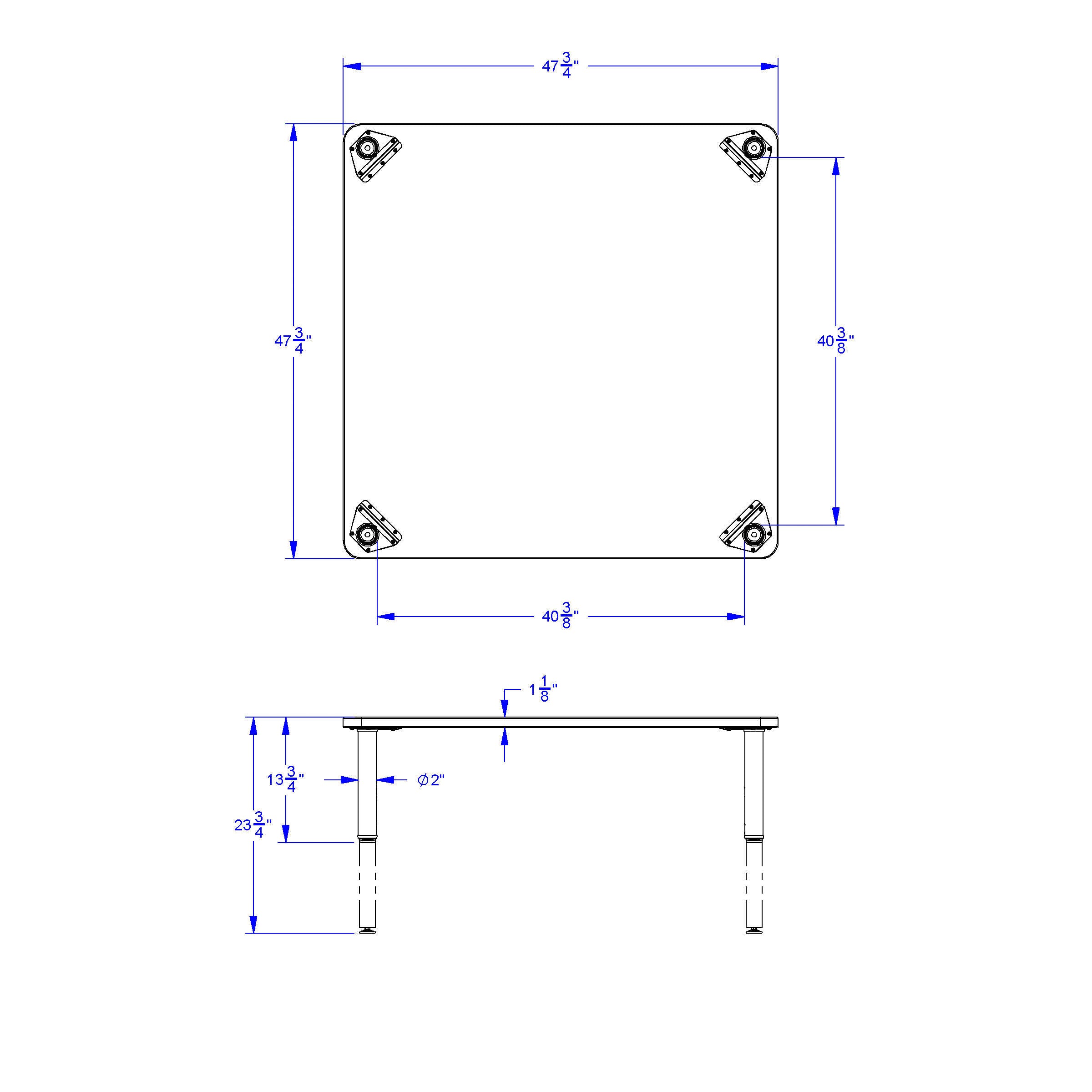 Jonti-Craft® Purpose+ Square Table - 48" x 48"